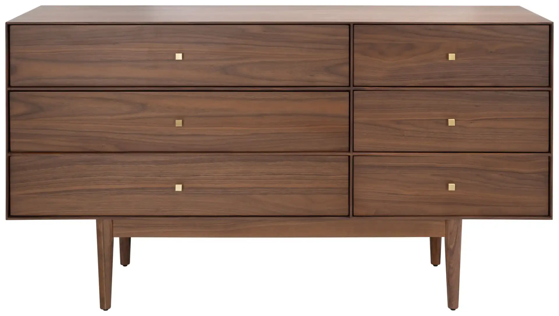 Ever Six-Drawer Dresser in Walnut