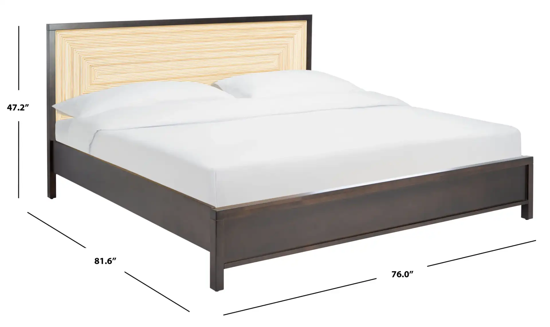 Stassie Cane Bed in Natural / Black, detail view