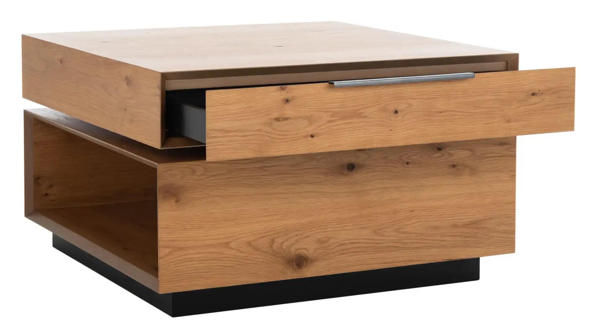 Geraldo Rotating Coffee Table in Oak, detail view