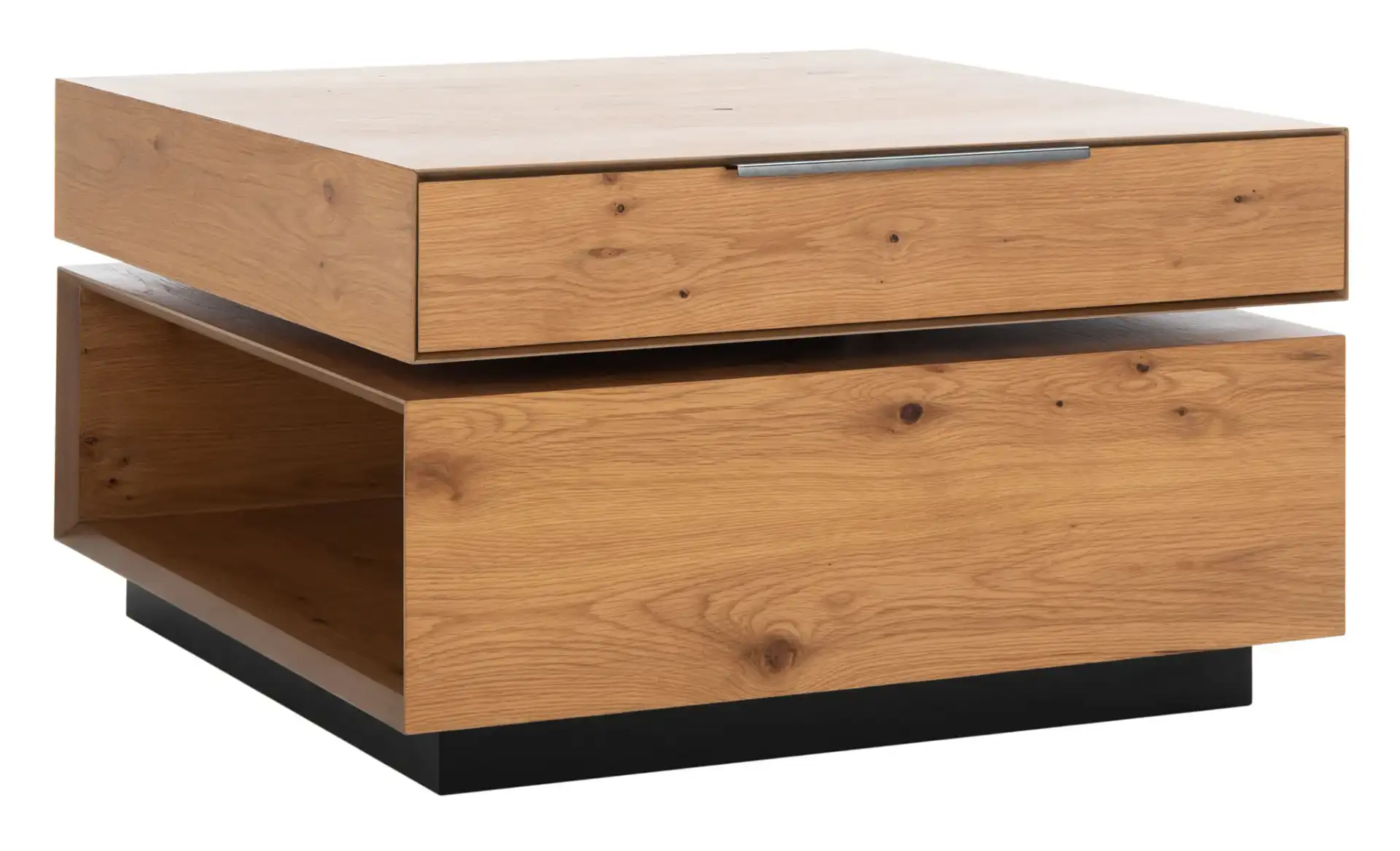 Geraldo Rotating Coffee Table in Oak, detail view