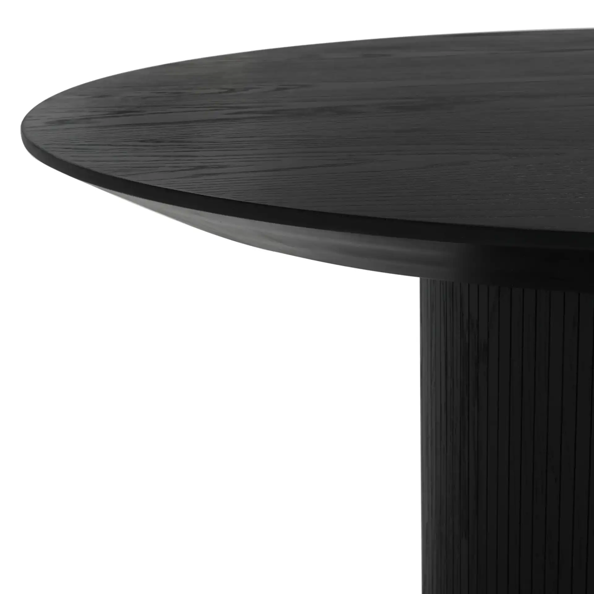 Barnett Wood 78.7 Dining Table in Black in a styled room