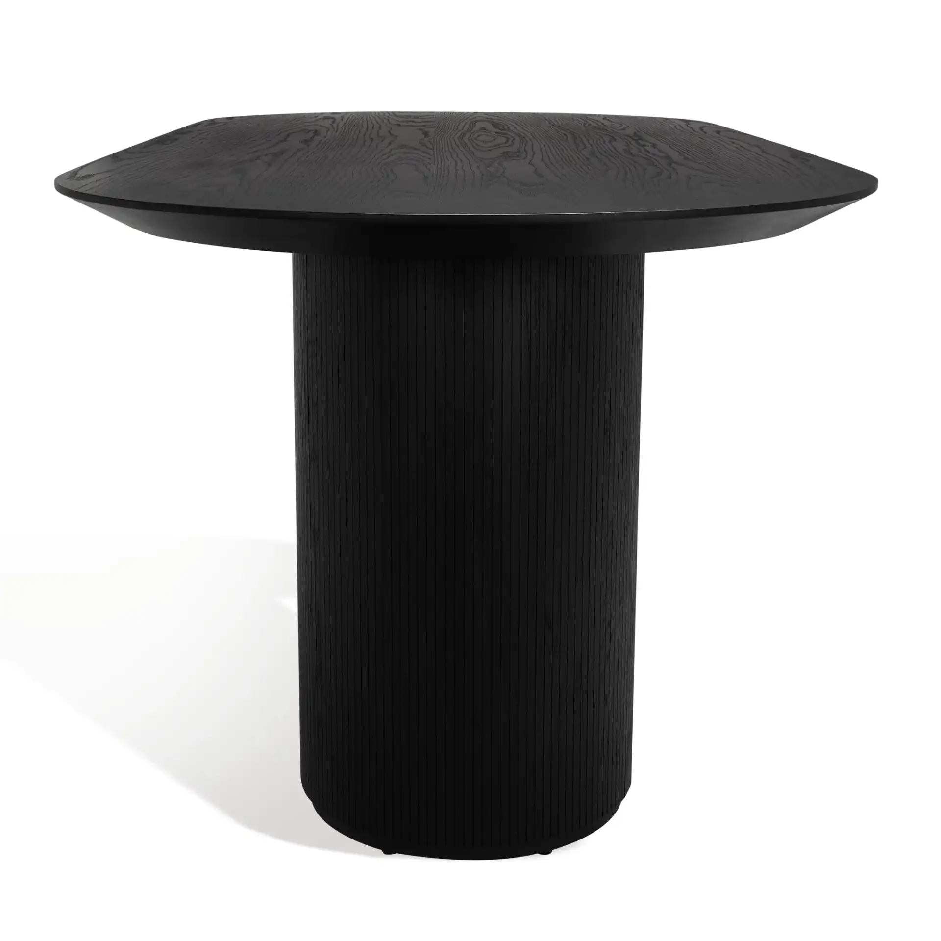 Barnett Wood 78.7 Dining Table in Black, detail view