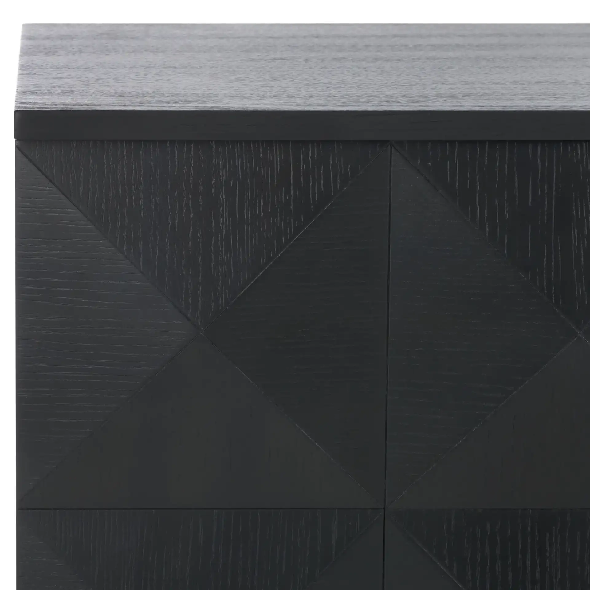 Patty Four-Door Sideboard in Black in a styled room