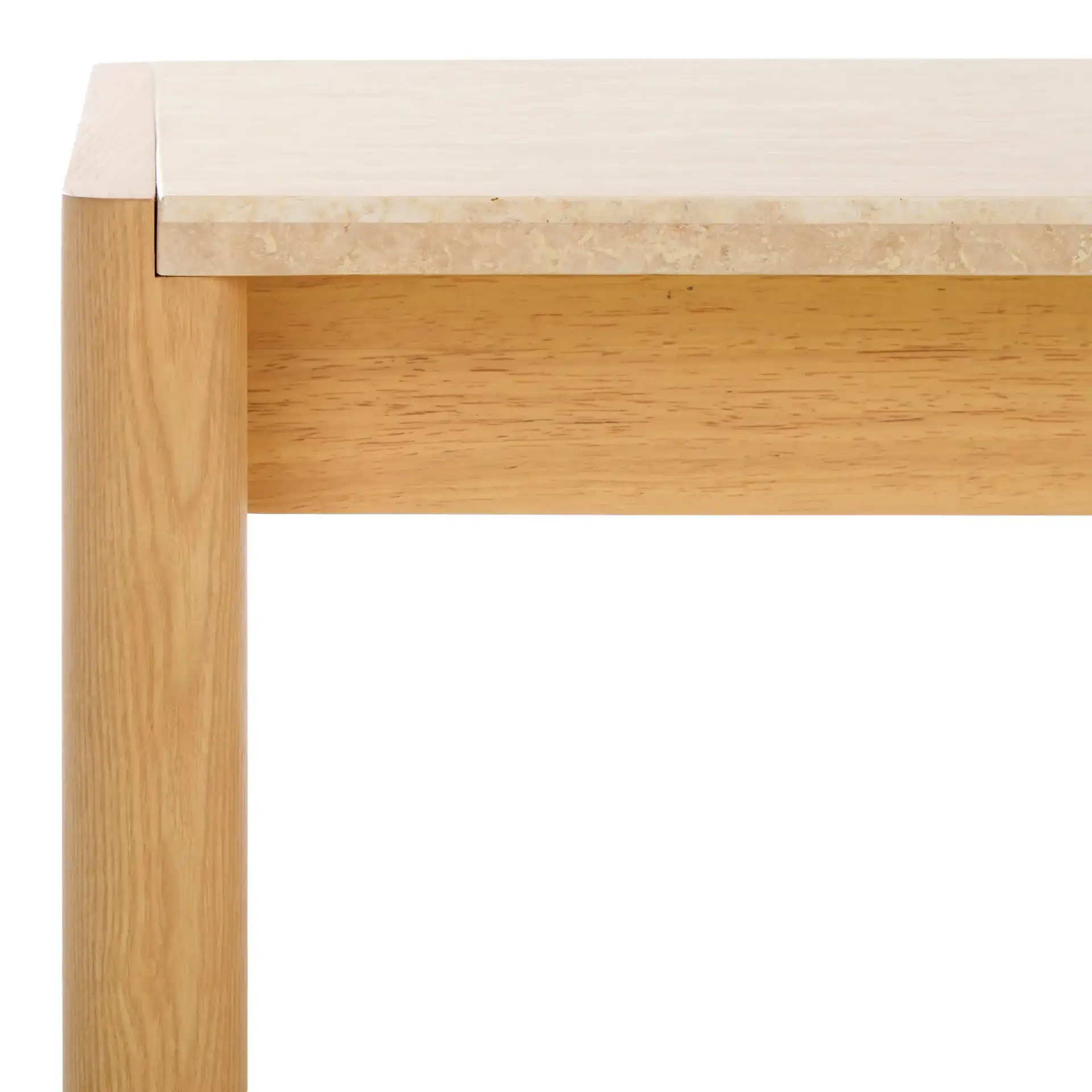 Bellarose Travertine Coffee Table in Natural / Travertine in a styled room