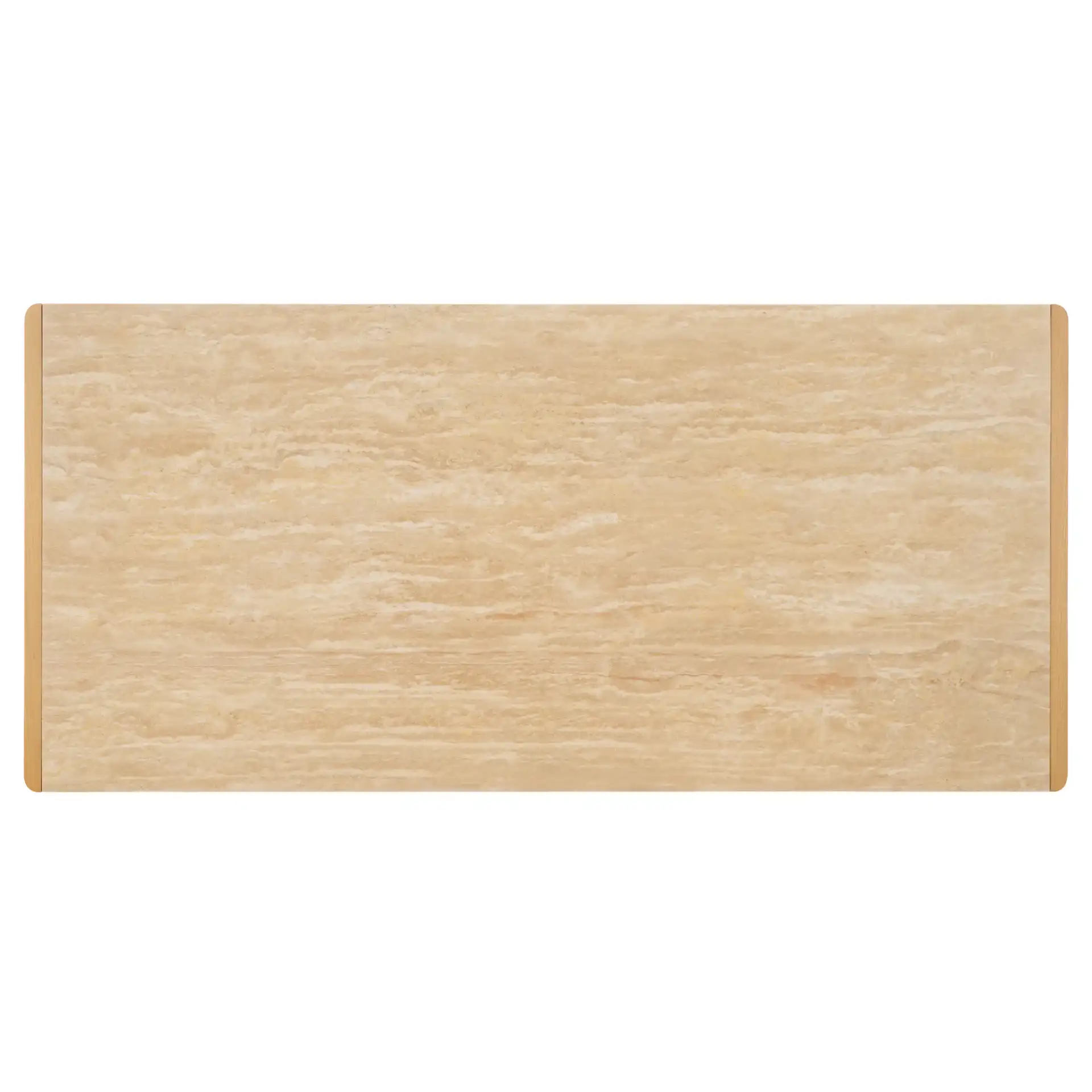 Bellarose Travertine Coffee Table in Natural / Travertine, detail view