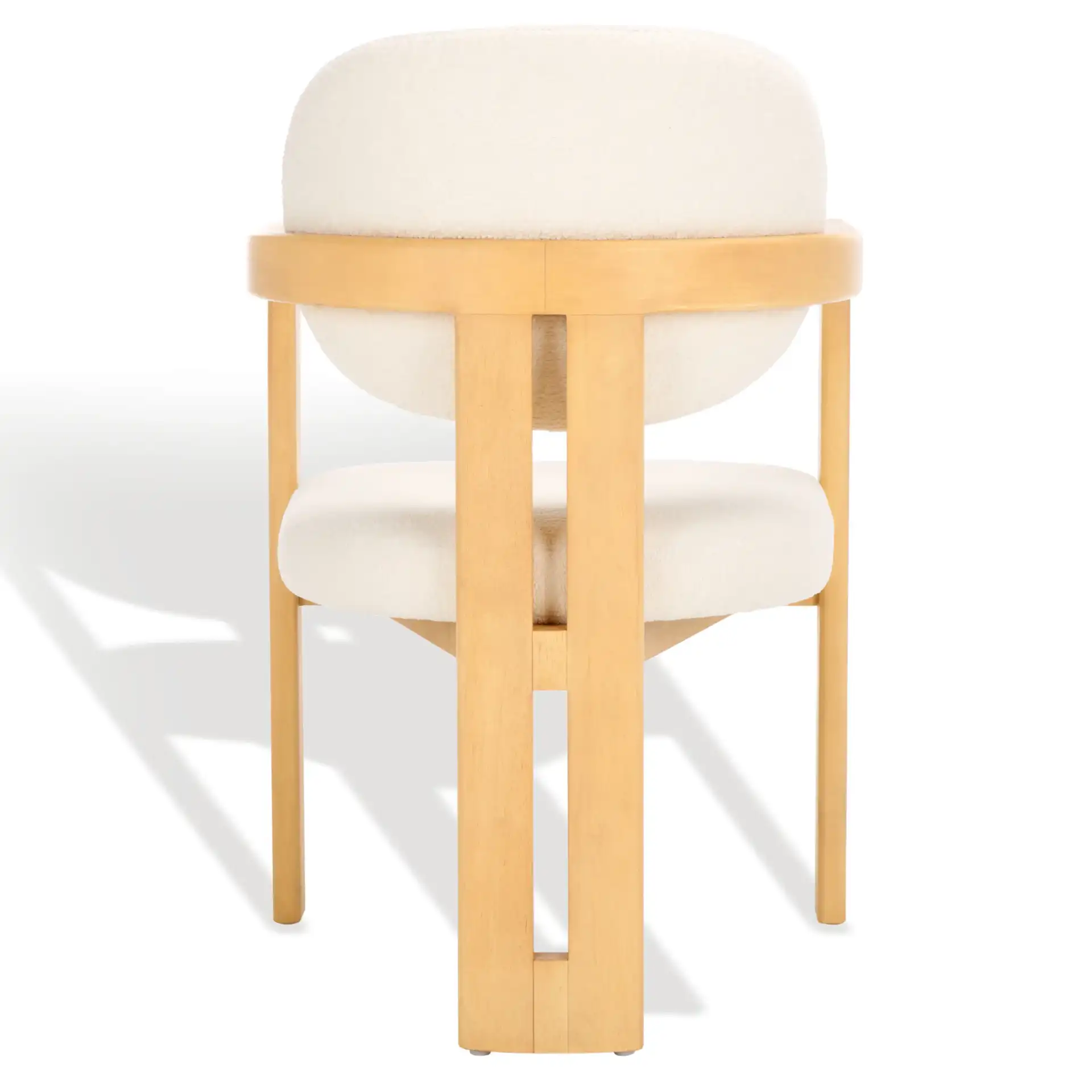 Bellarose Arm Chair in Ivory / Natural, detail view