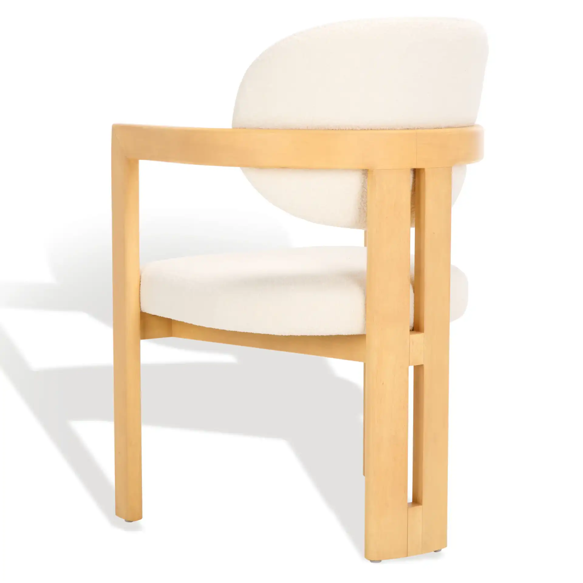 Bellarose Arm Chair in Ivory / Natural, detail view
