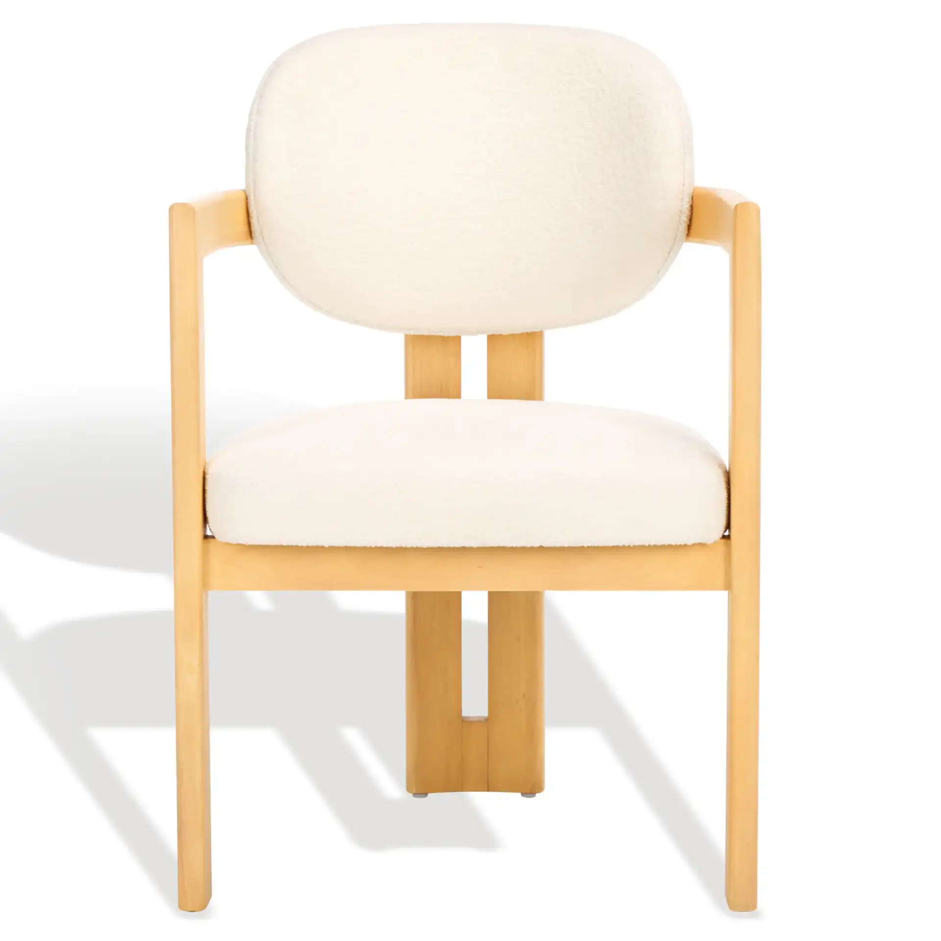 Bellarose Arm Chair in Ivory / Natural, detail view