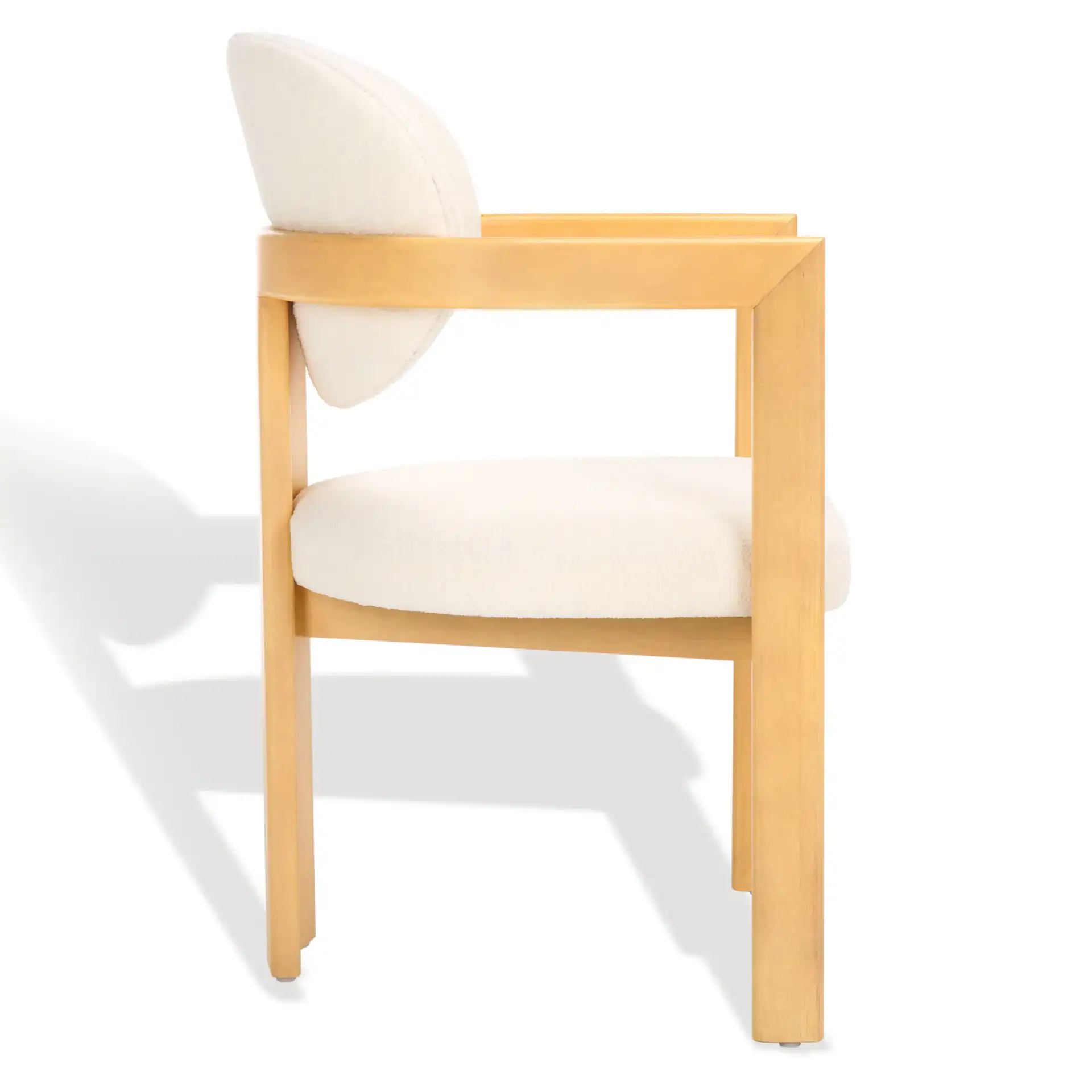 Bellarose Arm Chair in Ivory / Natural, detail view