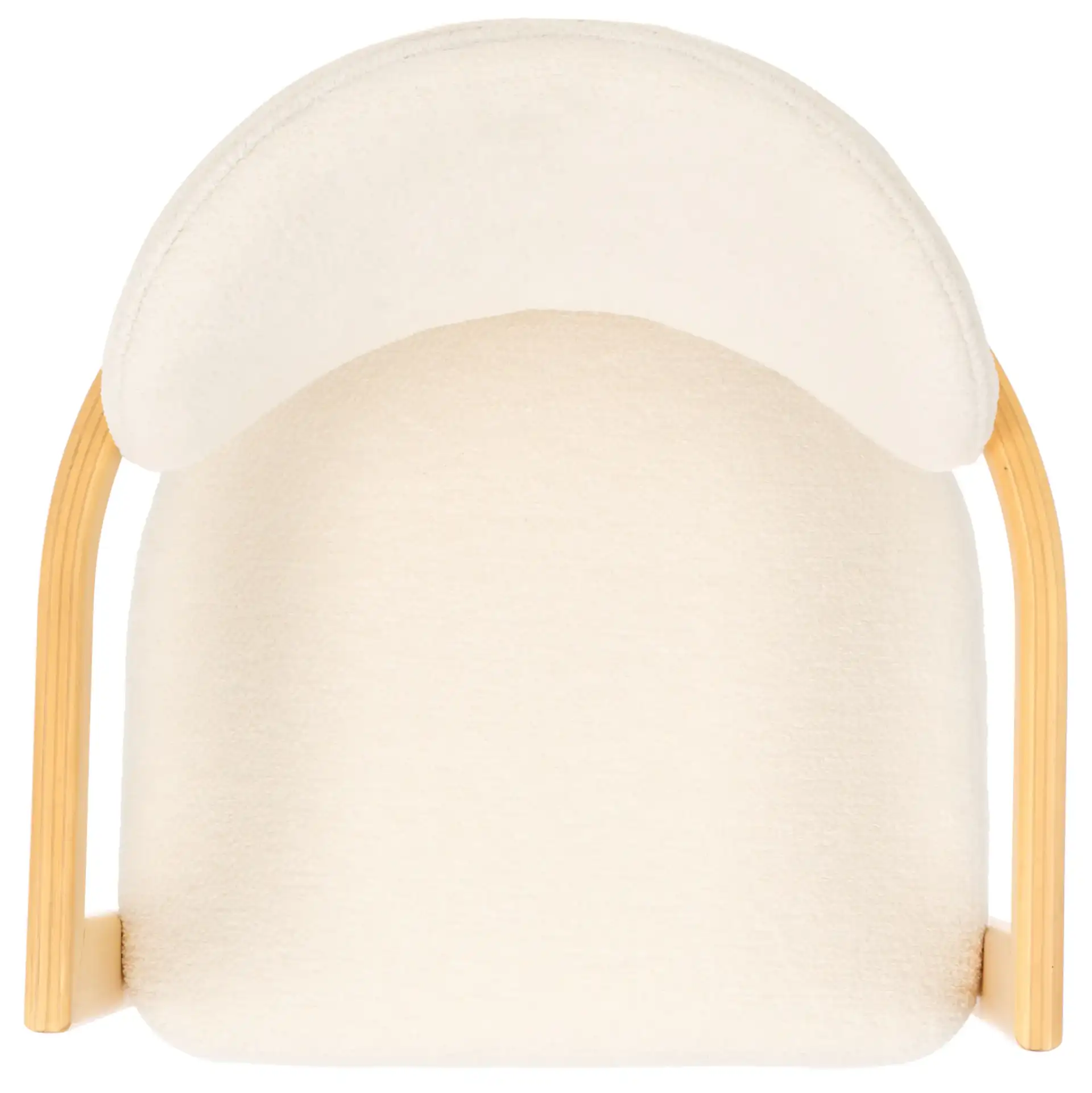 Bellarose Arm Chair in Ivory / Natural, detail view