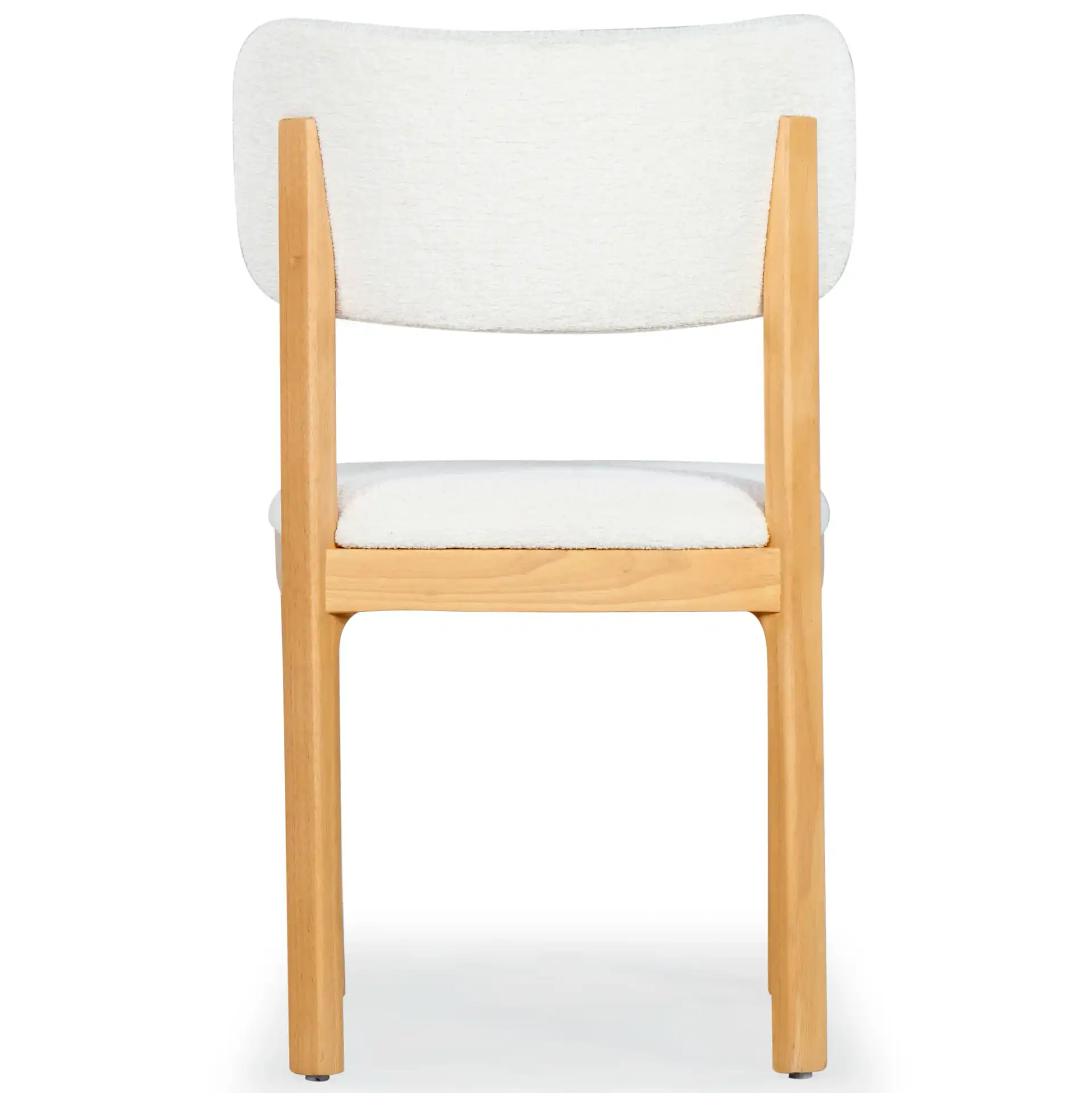 Trystan Boucle Dining Chair (Set of 2) in Ivory / Natural, detail view