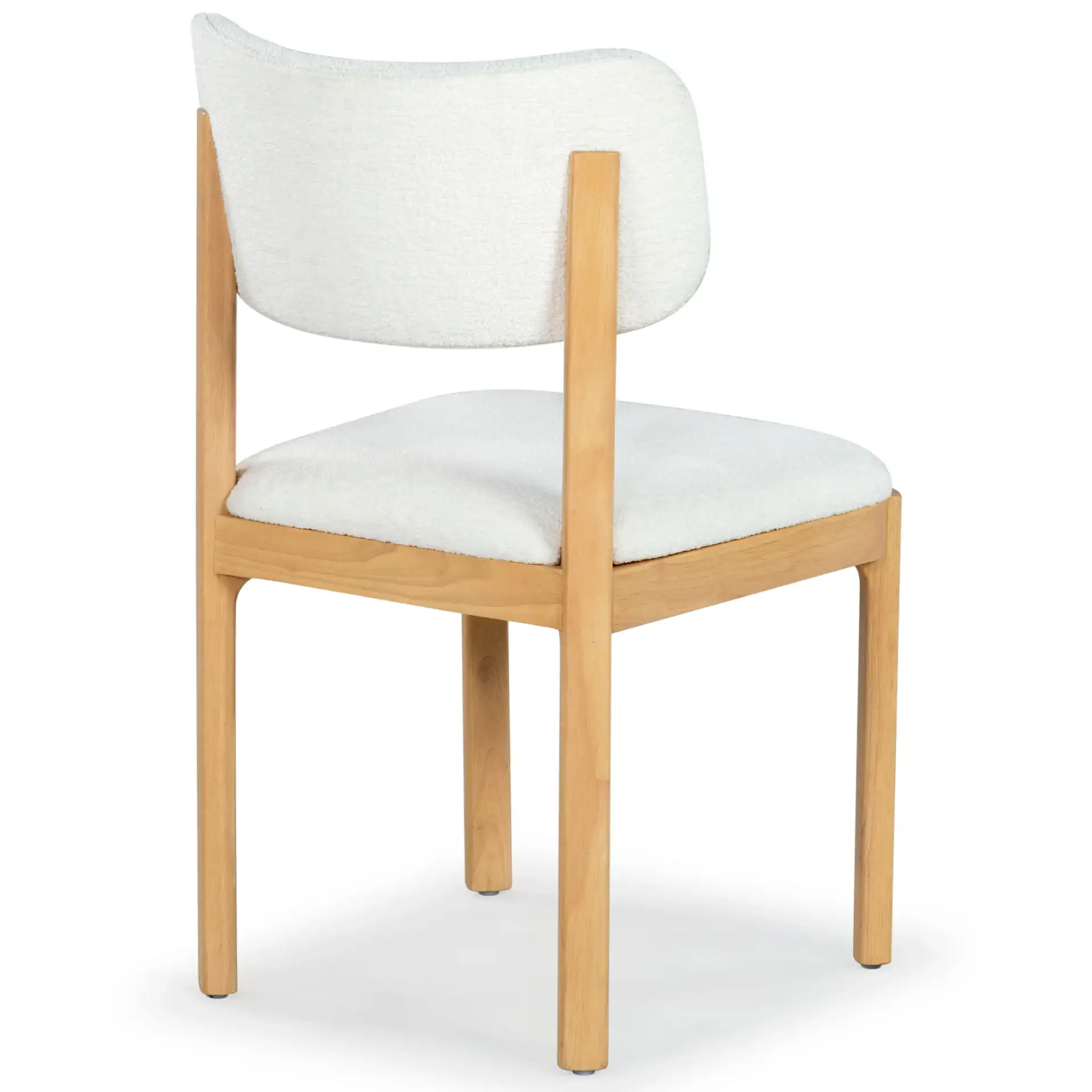 Trystan Boucle Dining Chair (Set of 2) in Ivory / Natural, detail view