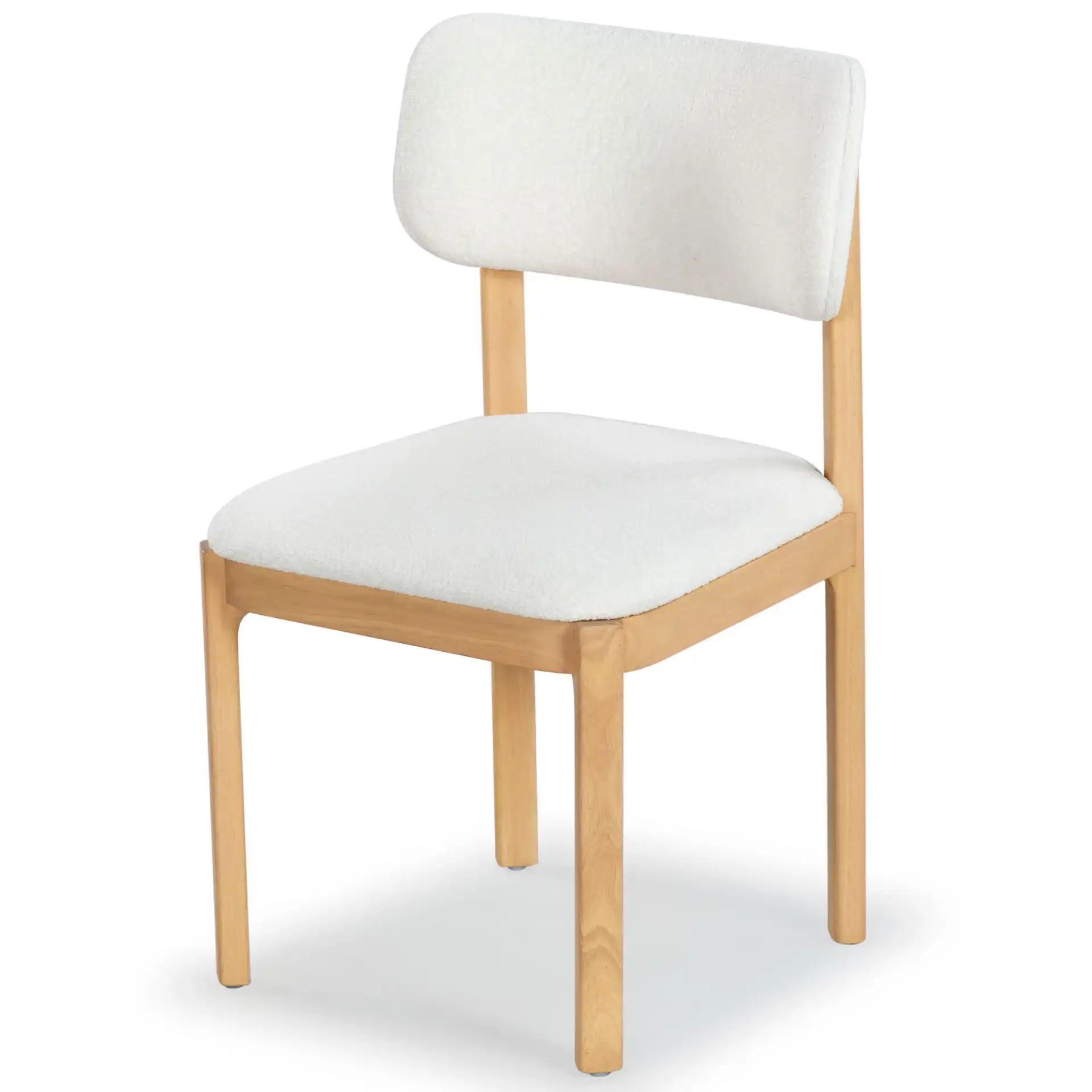 Trystan Boucle Dining Chair (Set of 2) in Ivory / Natural