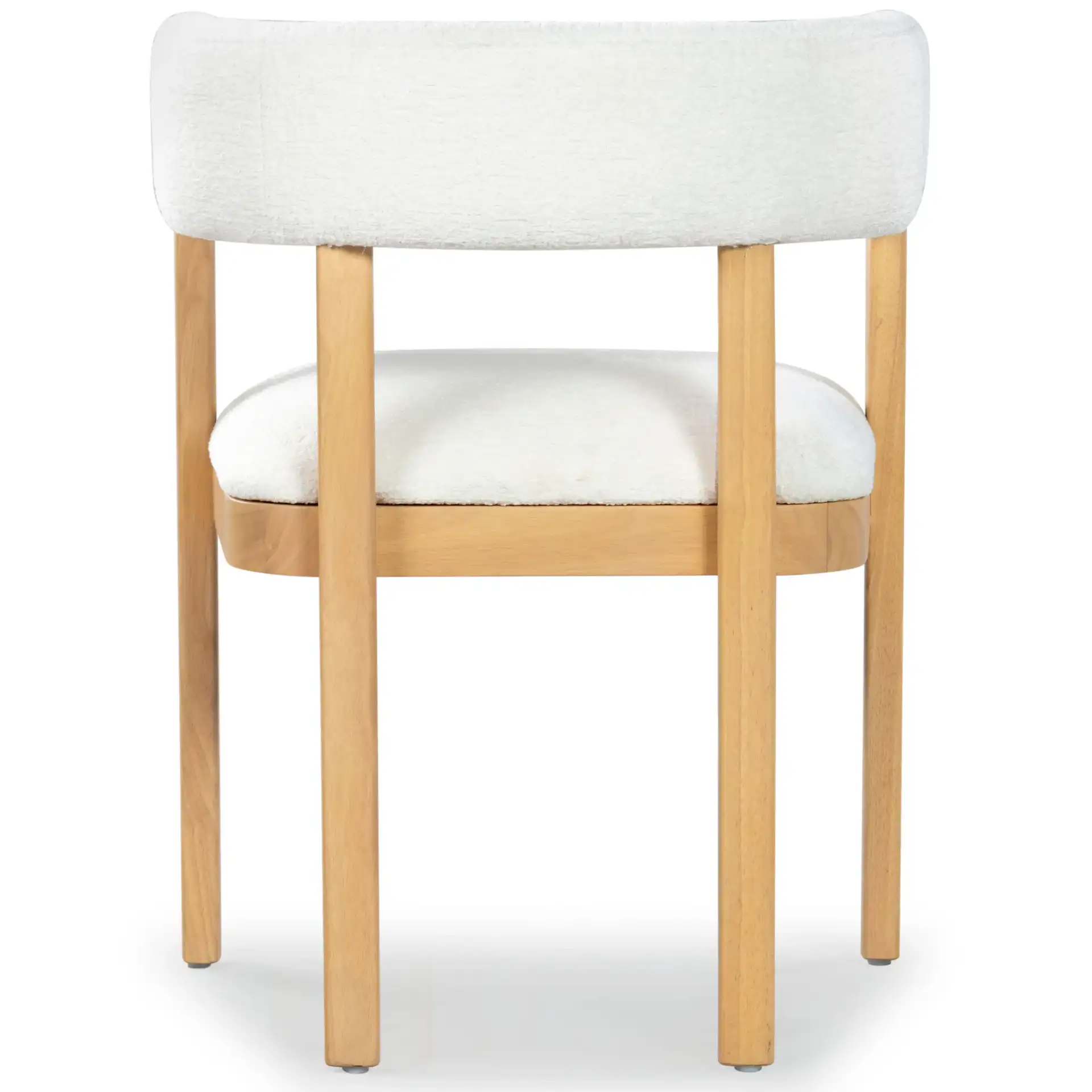 Trystan Boucle Arm Chair in Ivory / Natural, detail view