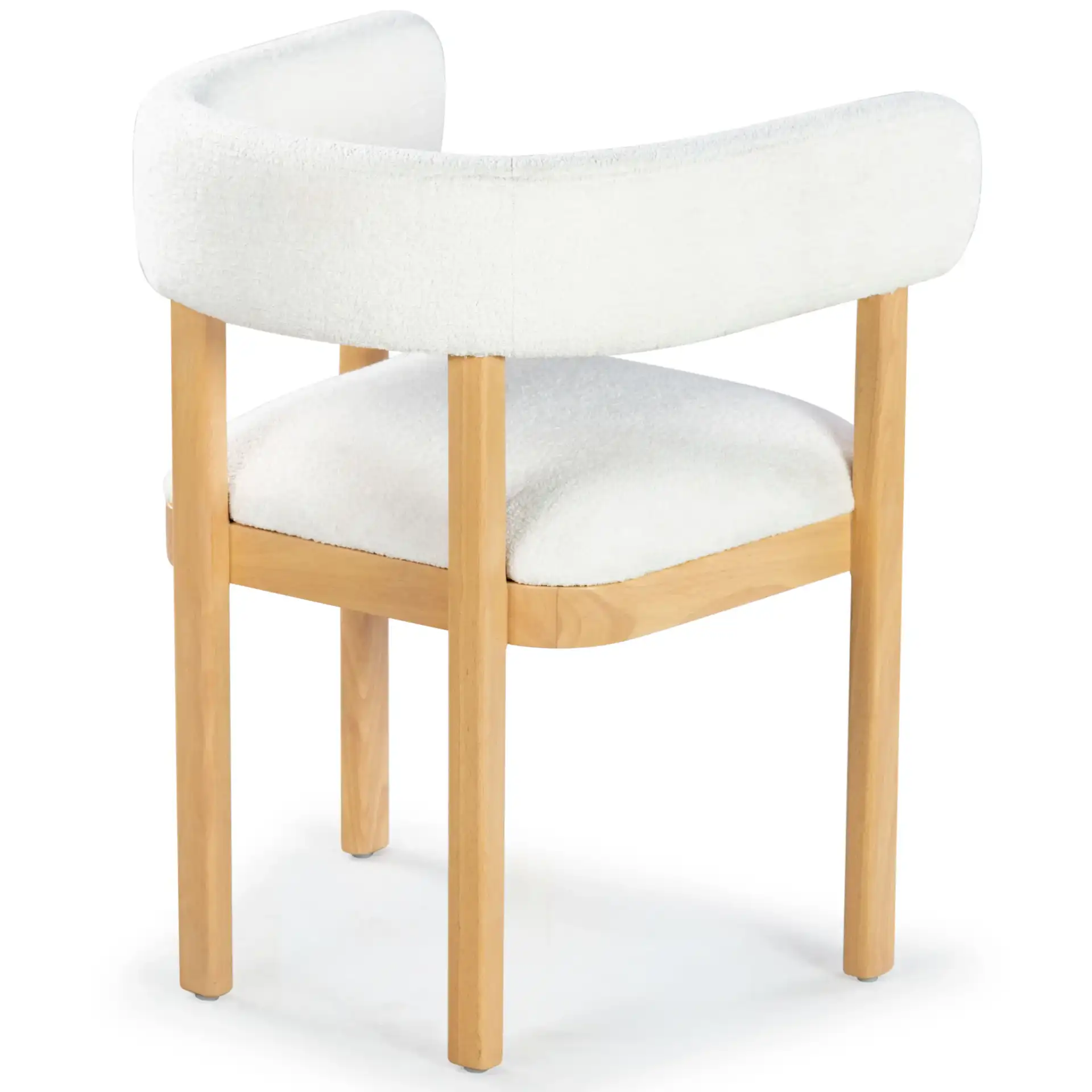 Trystan Boucle Arm Chair in Ivory / Natural, detail view