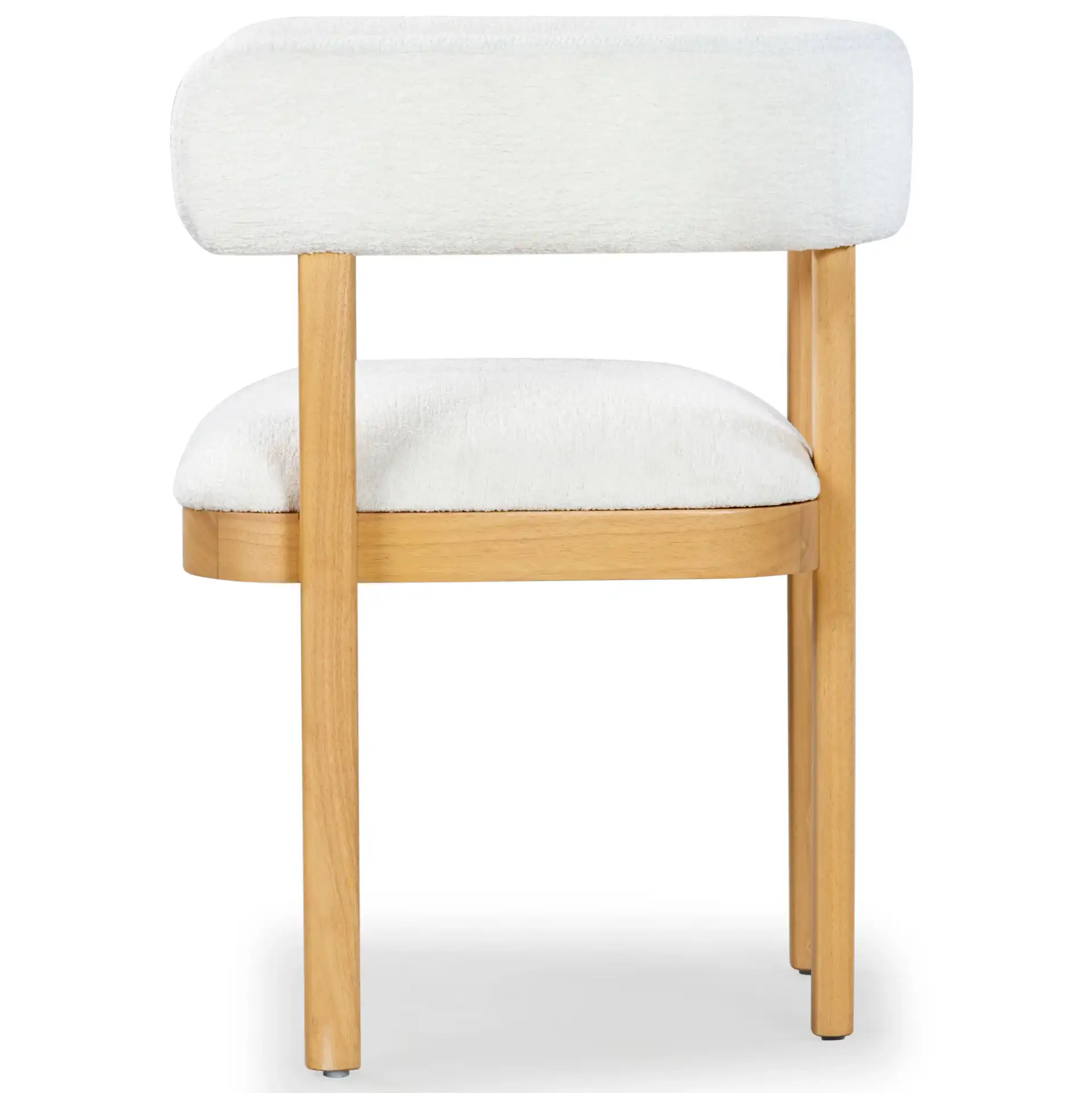 Trystan Boucle Arm Chair in Ivory / Natural, detail view