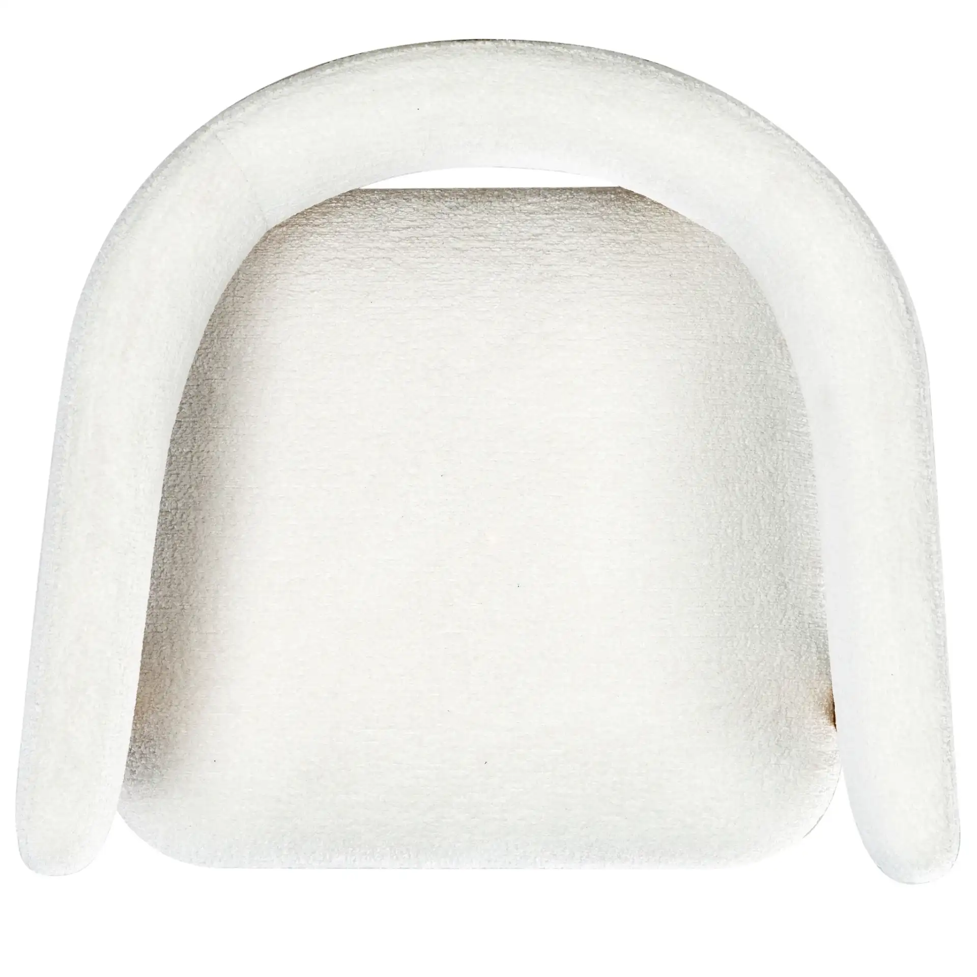 Trystan Boucle Arm Chair in Ivory / Natural, detail view