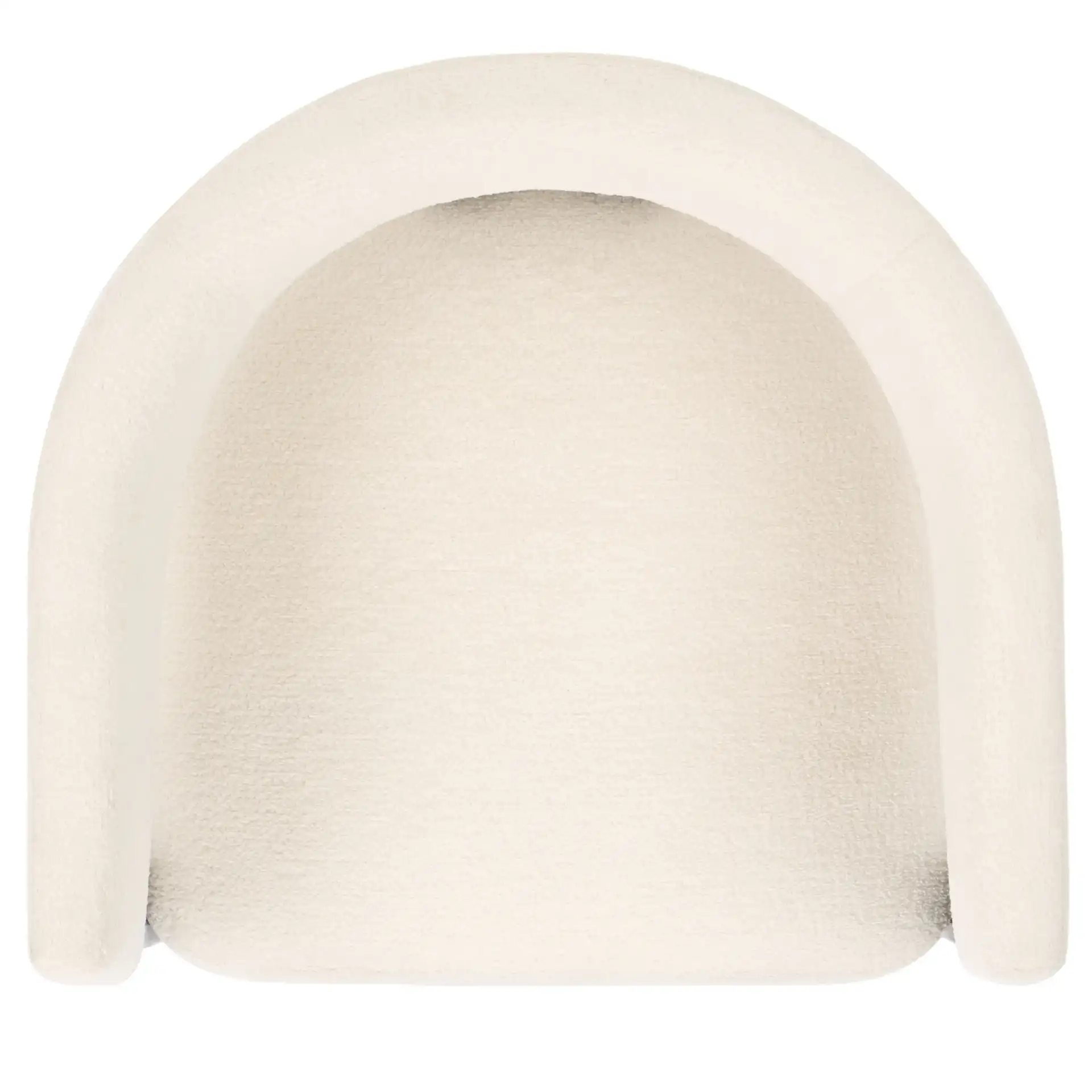 Florabelle Boucle Arm Chair in Ivory / Dark Brown, detail view