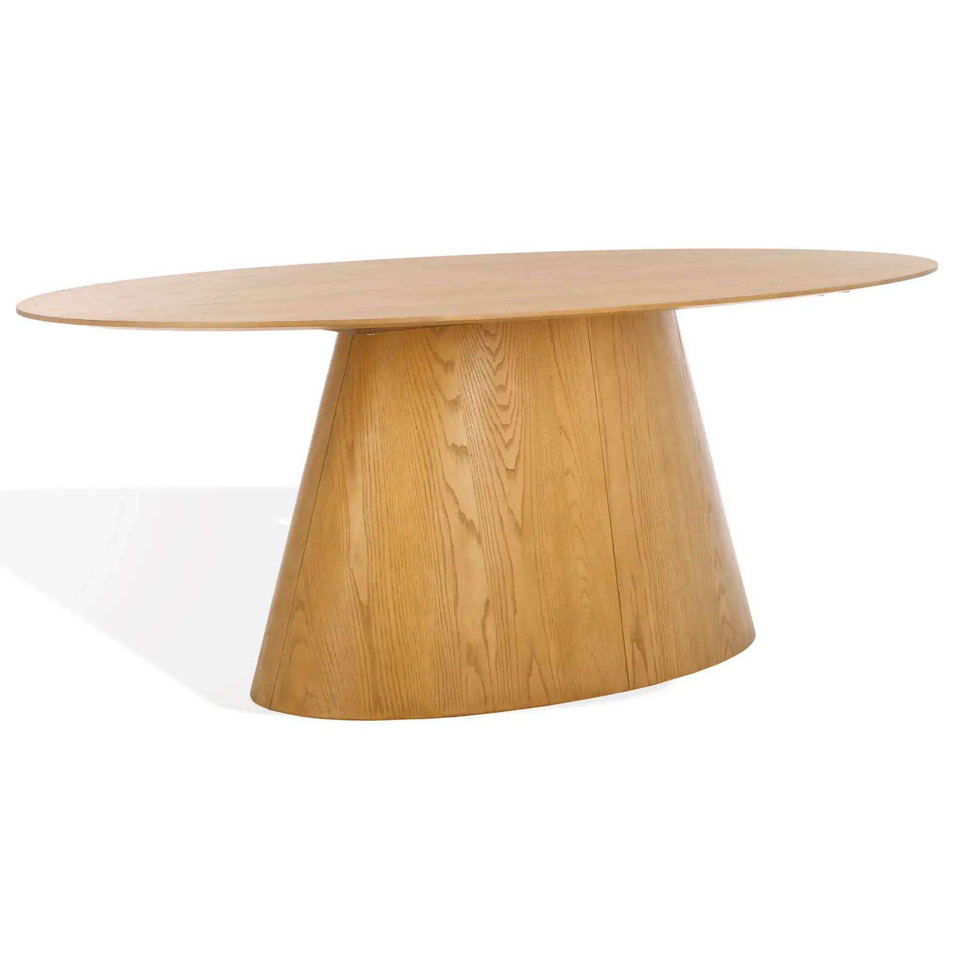 Owyn Oval Wood Dining Table in Natural, detail view