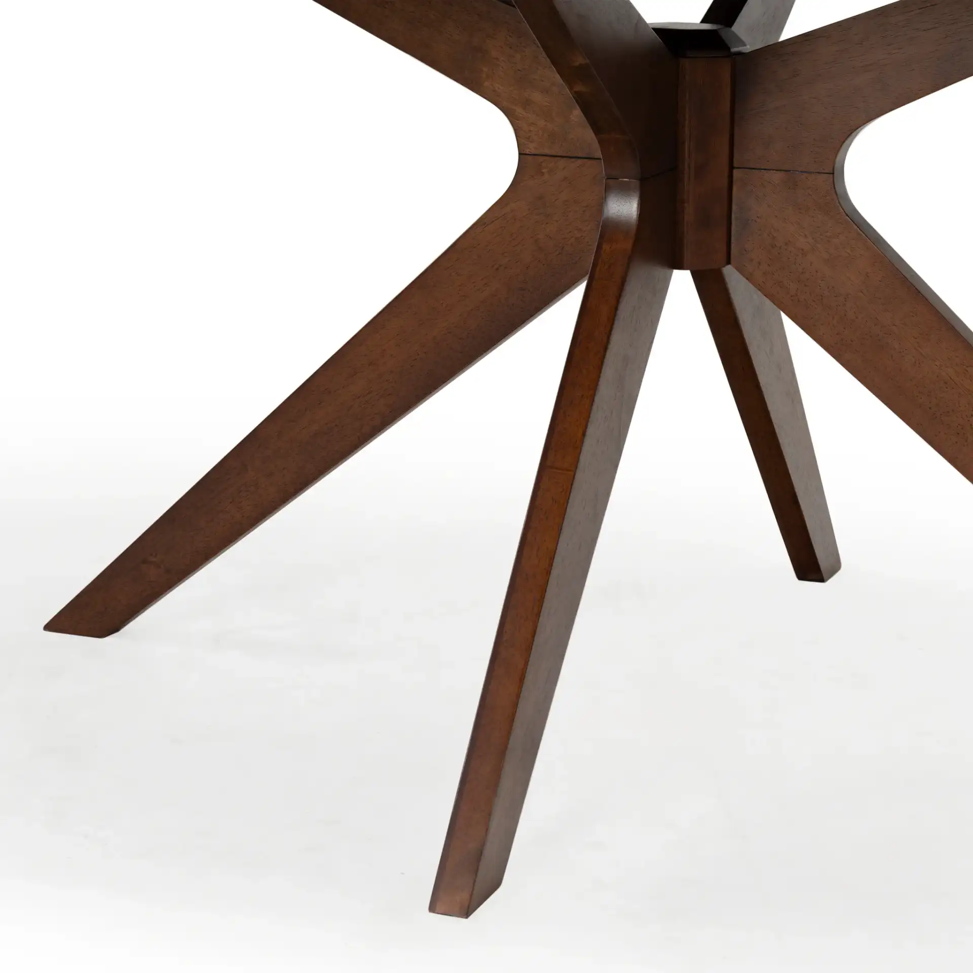 Hawkins Wood Oval Dining Table in Walnut, detail view