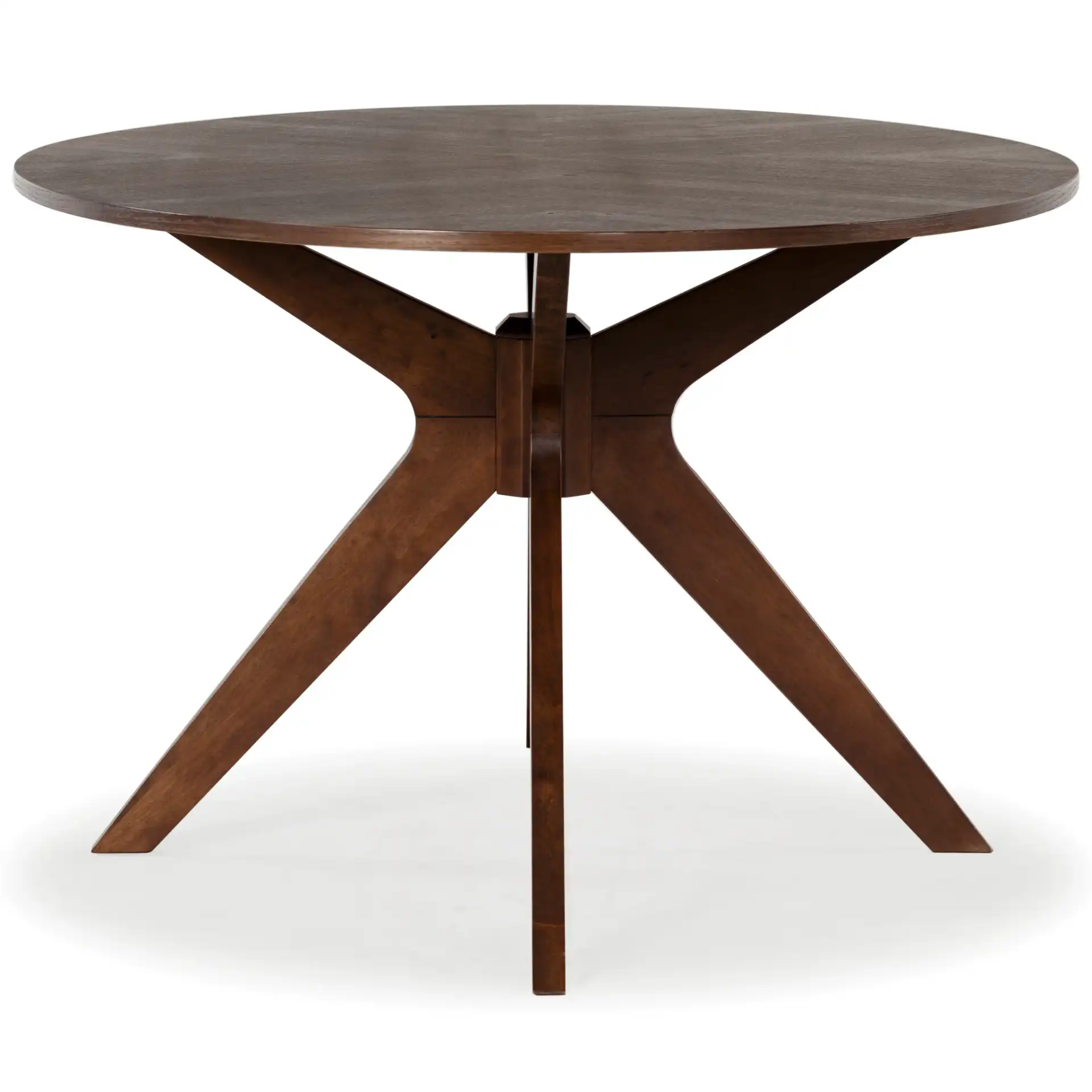 Hawkins Wood Oval Dining Table in Walnut, detail view