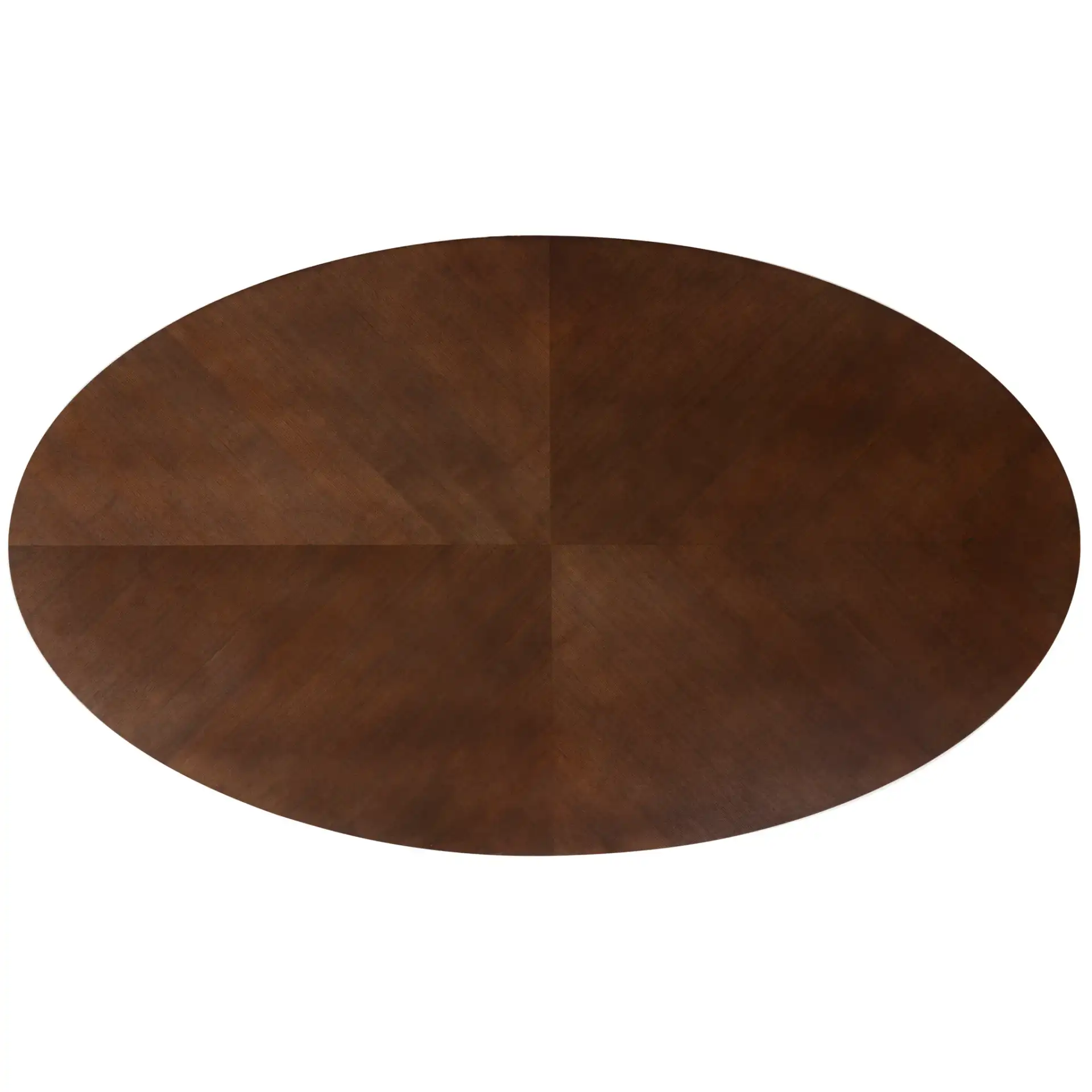 Hawkins Wood Oval Dining Table in Walnut, detail view