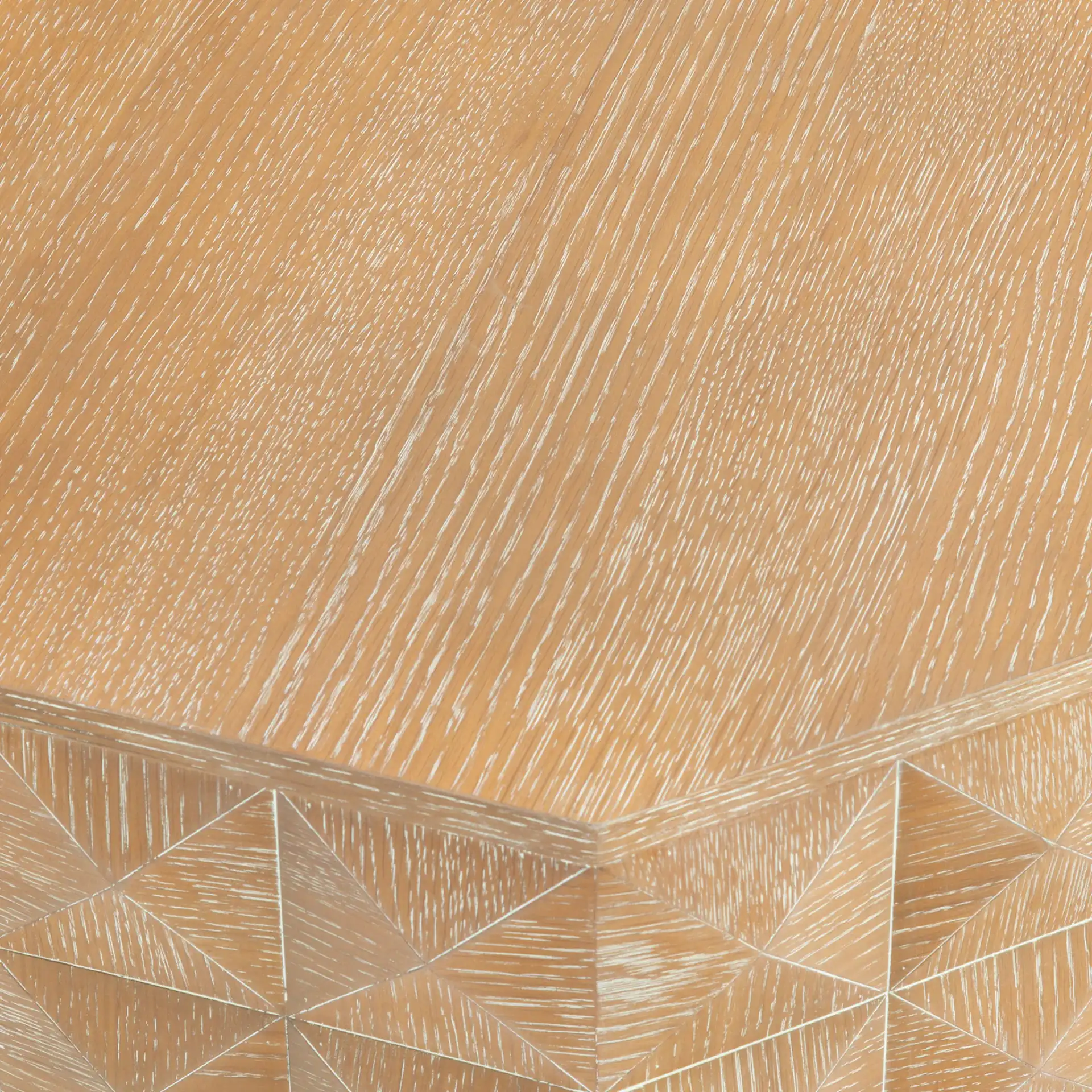 Patty Wood Octagon Accent Table in Natural, detail view