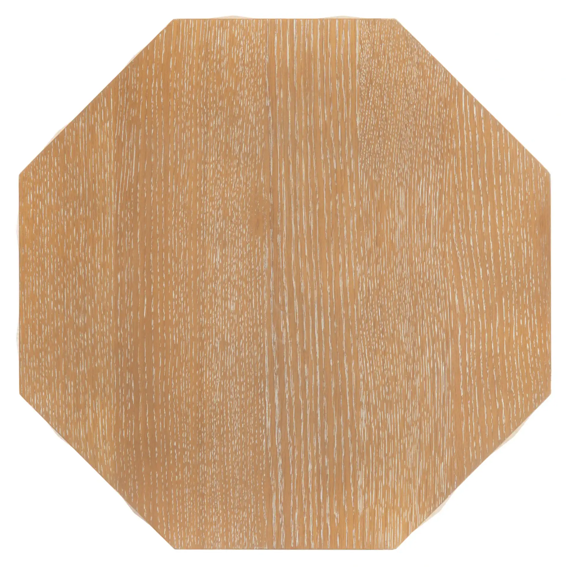 Patty Wood Octagon Accent Table in Natural, detail view