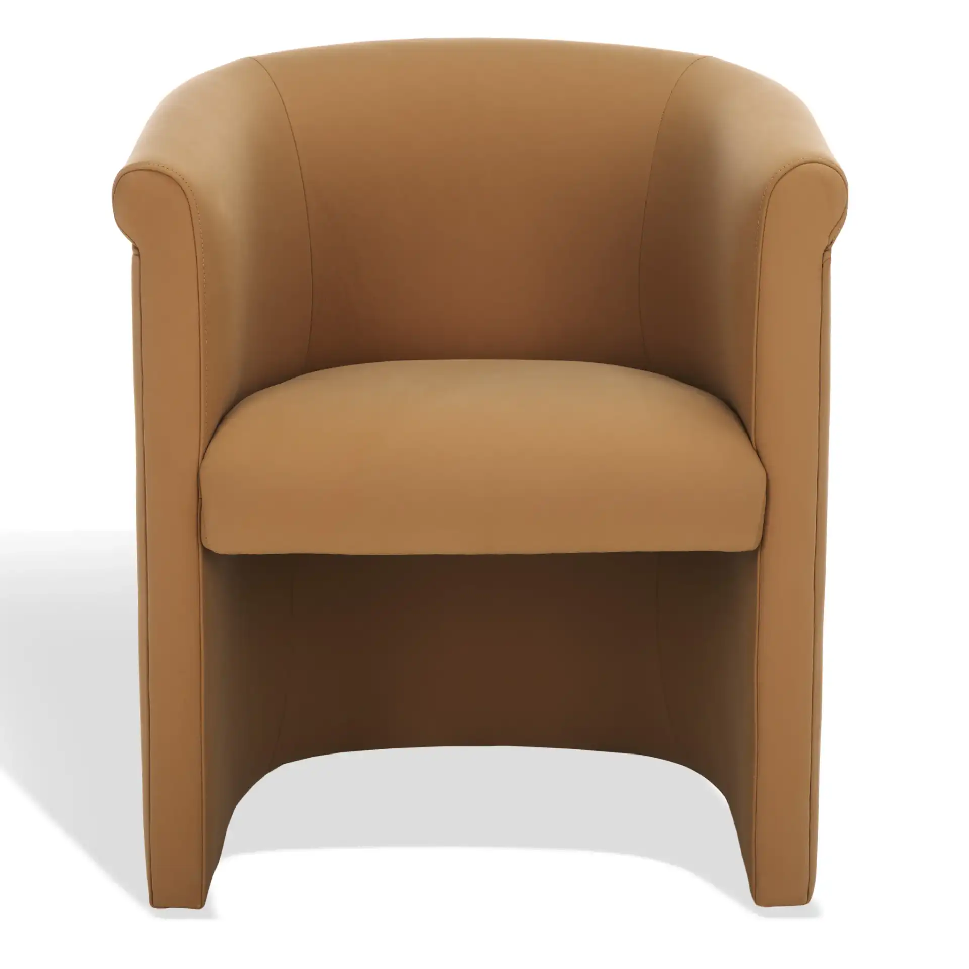 Selina Barrel Back Dining Chair in Brown, detail view