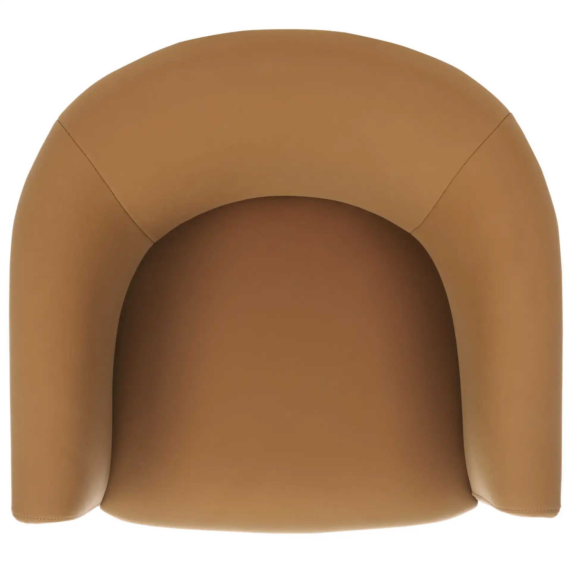 Selina Barrel Back Dining Chair in Brown, detail view