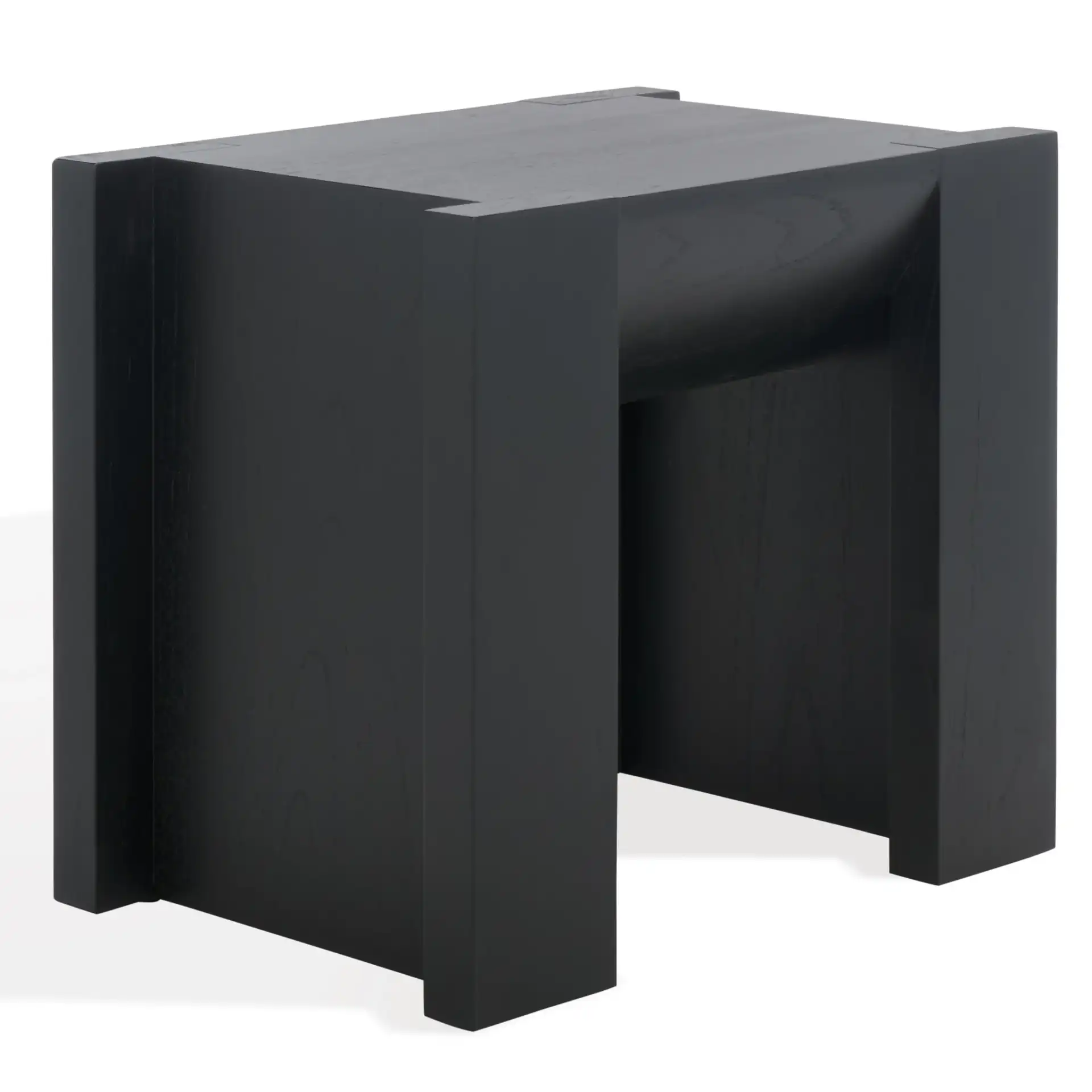 Jessandria Wood Accent Table in Black, detail view