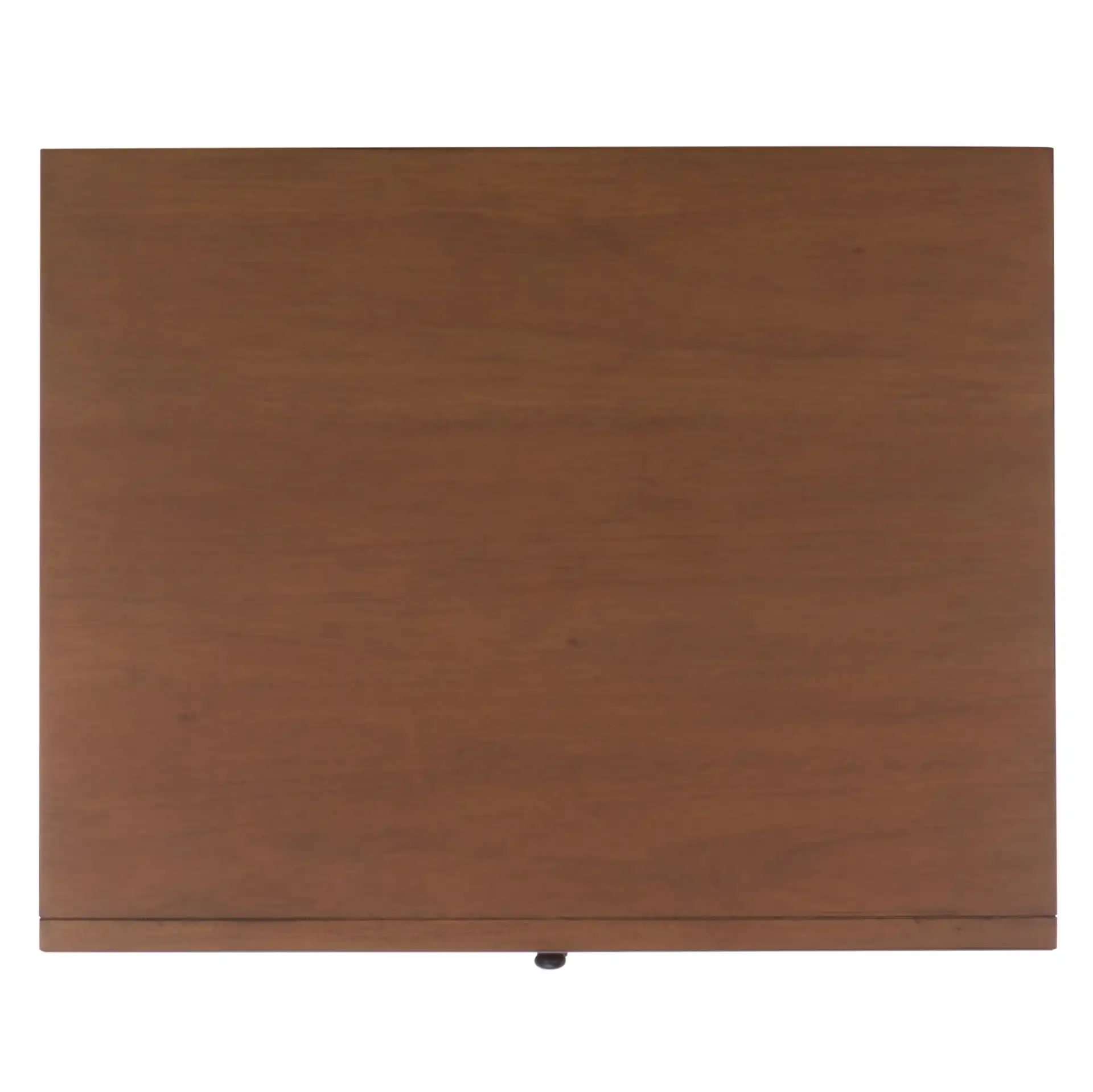 Trever Wood Three-Drawer Nightstand in Walnut / Black, detail view