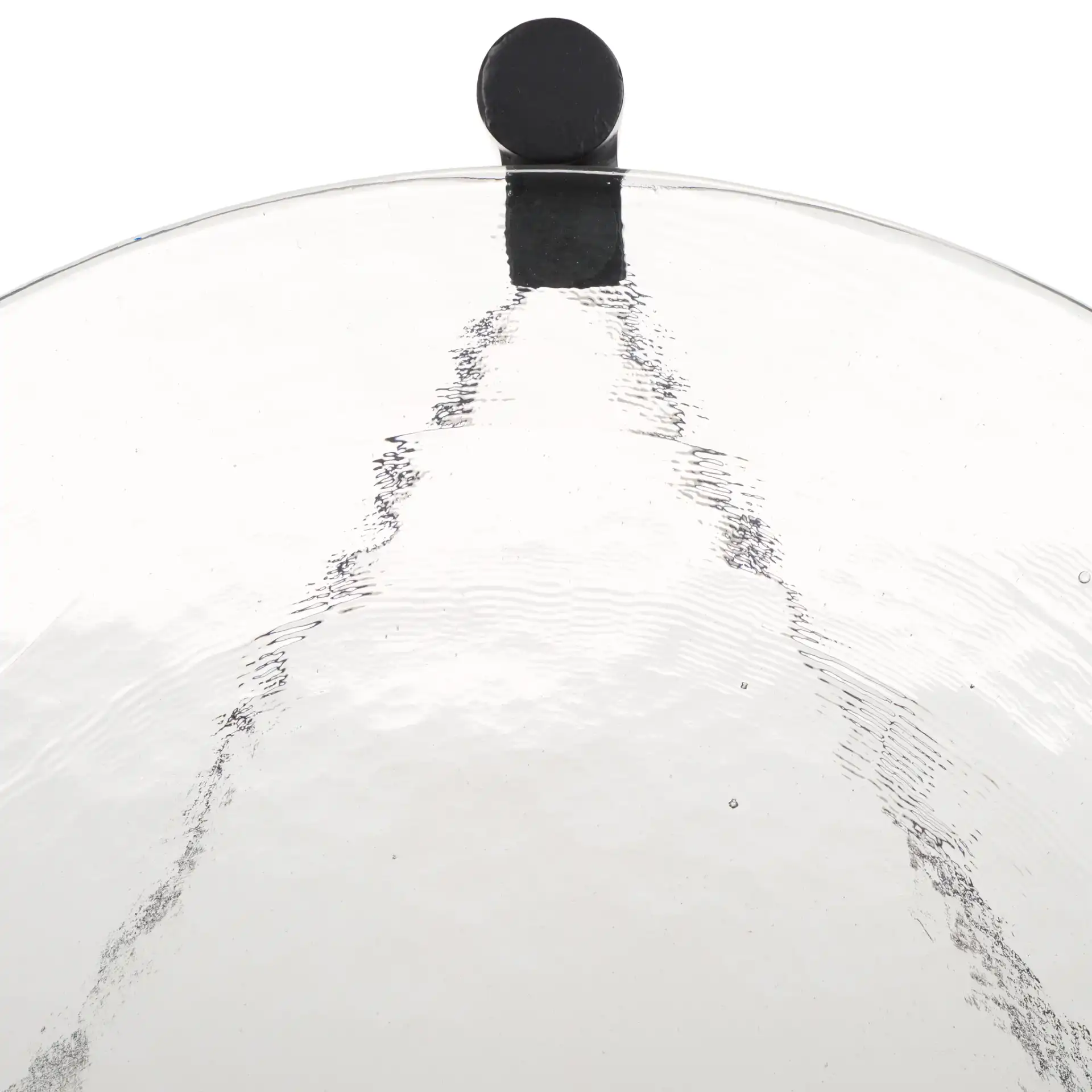 Rozalia Cast Glass Accent Table in Black / Clear, detail view