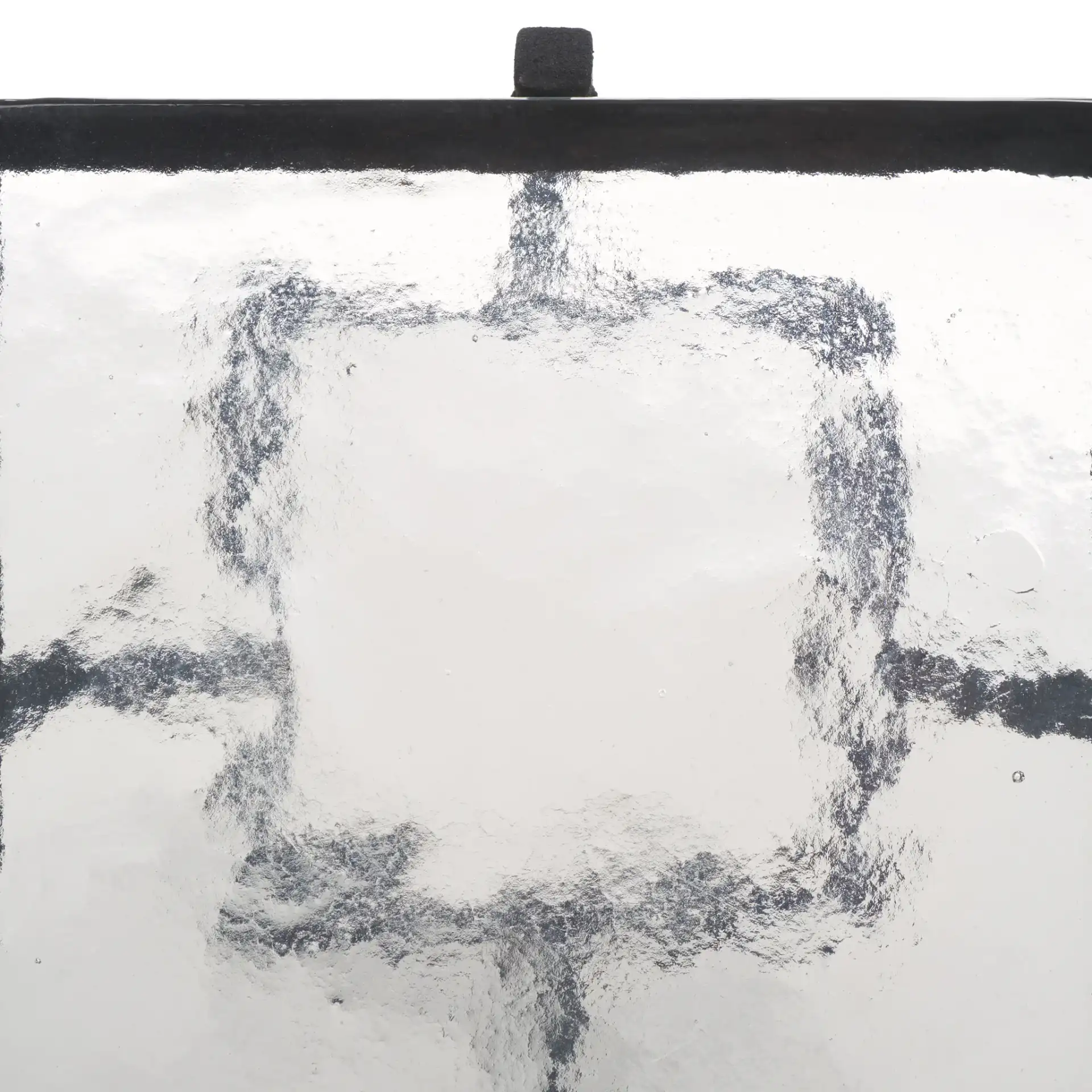 Giabelle Cast Glass Drink Table in Black / Clear, detail view