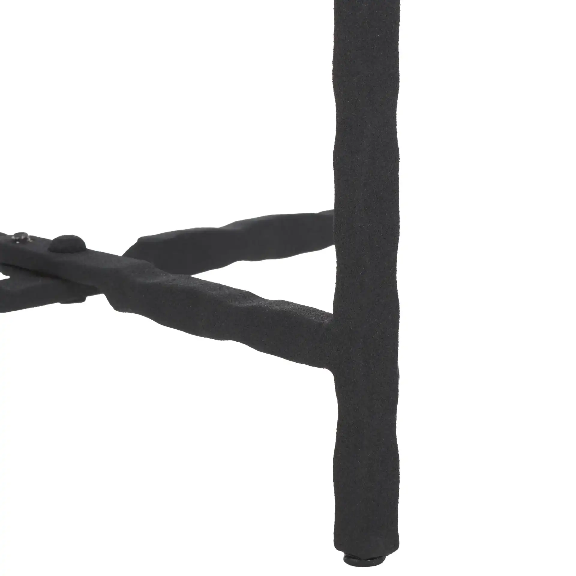 Kathaleen Cast Glass Drink Table in Black / Clear, detail view
