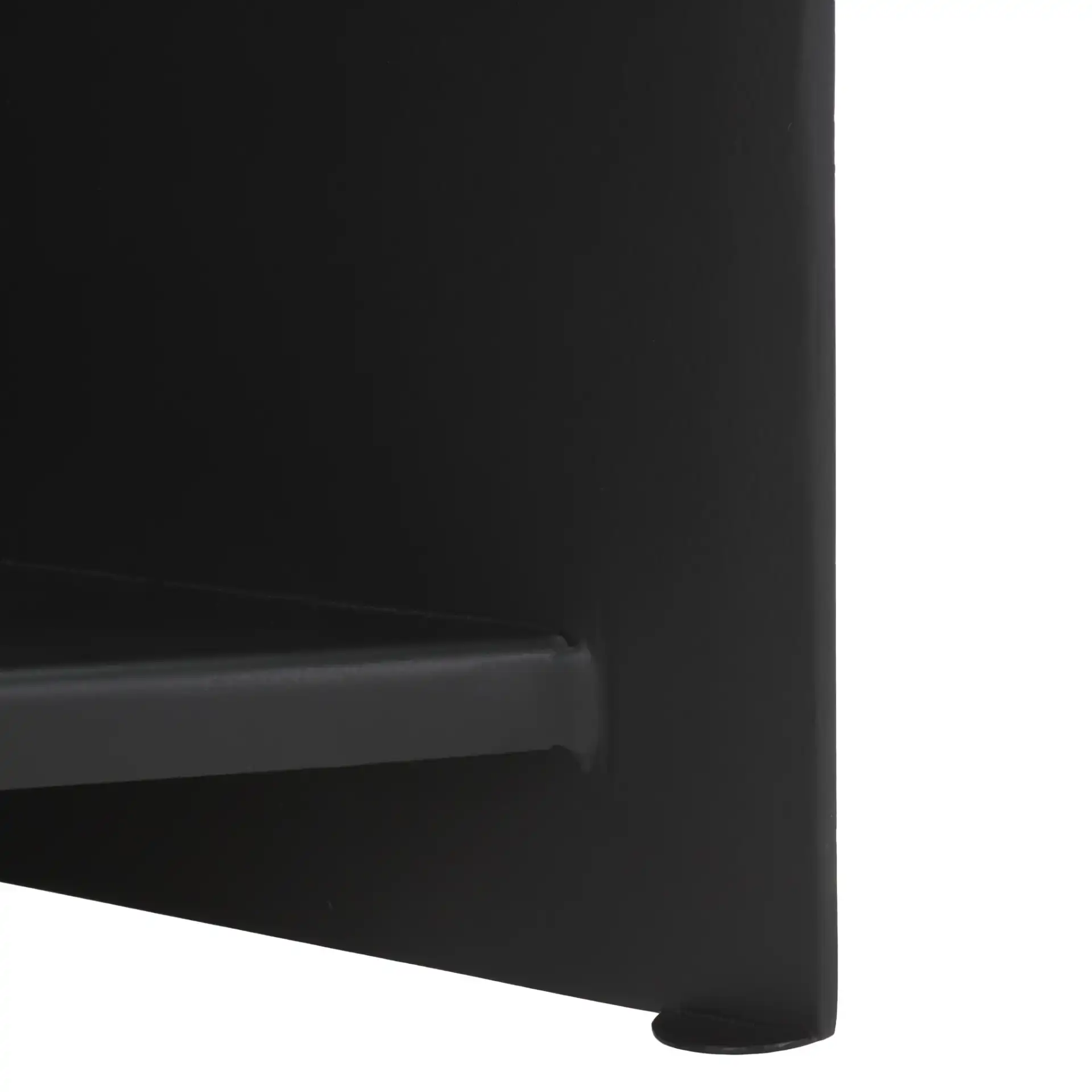 Marisella Cast Glass Accent Table in Black / Clear, detail view
