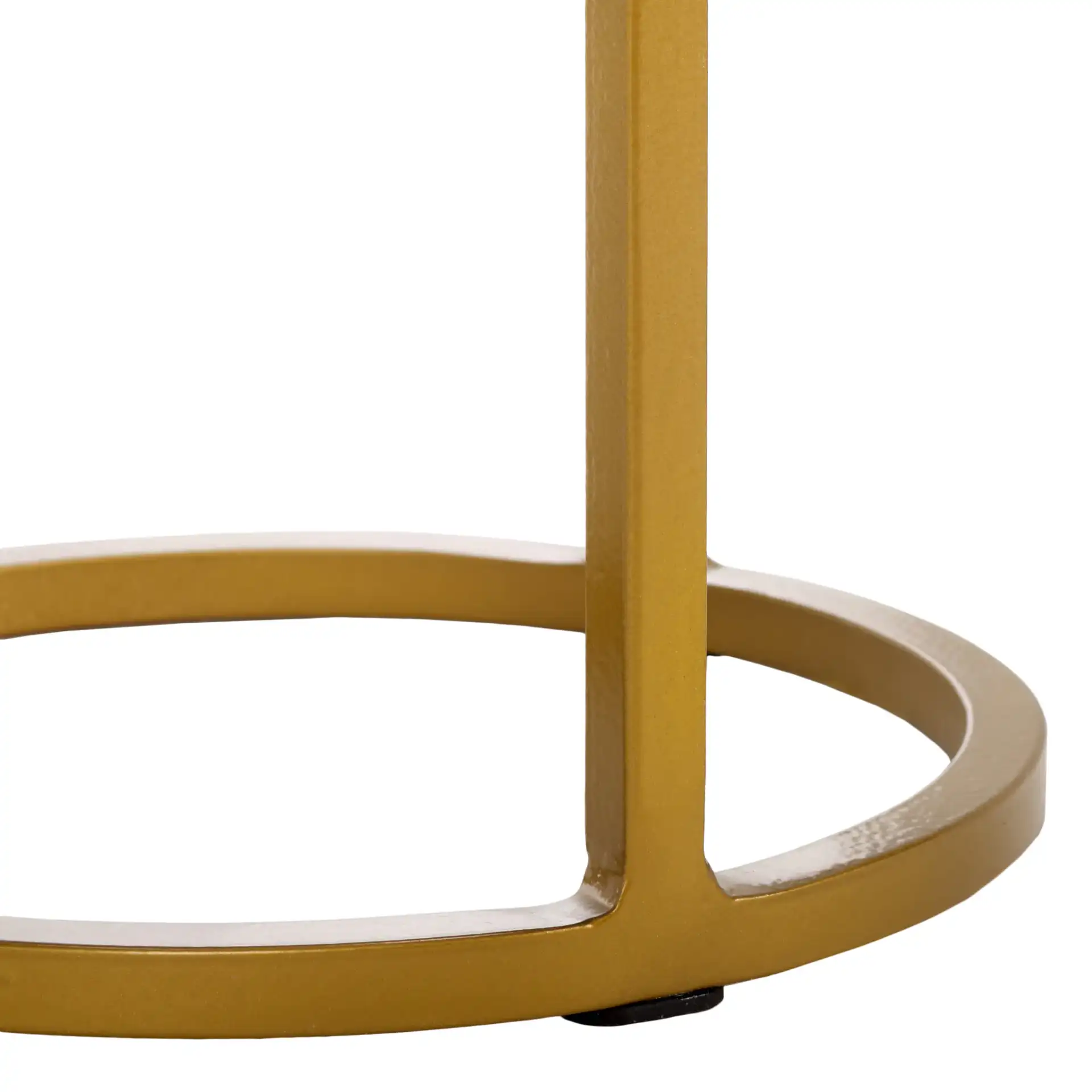 Hannahmarie Stone Drink Table in Gold / White, detail view