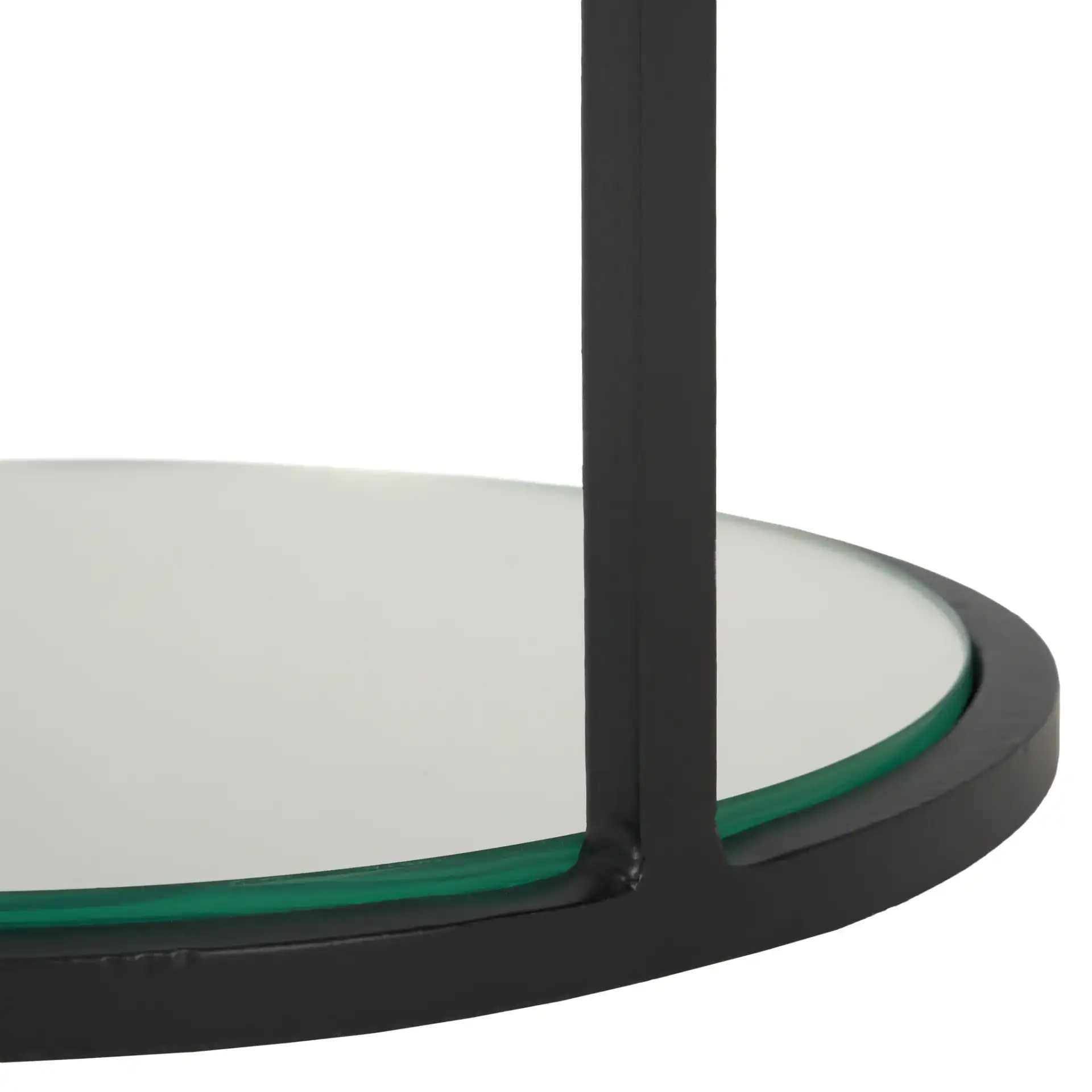 Jennibelle Marble Drink Table in Black / White, detail view