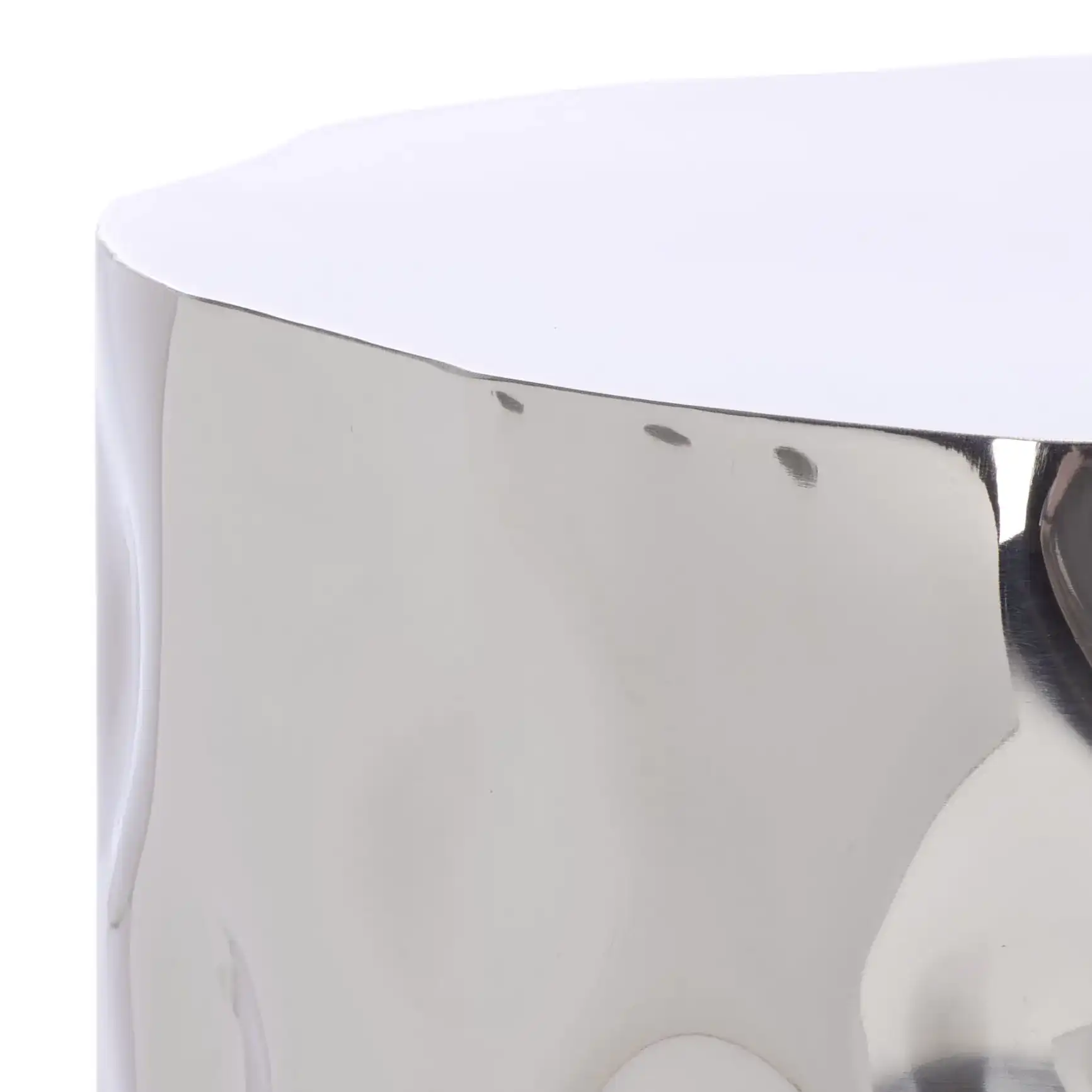 Janalee Steel Accent Table in Charcoal in a styled room