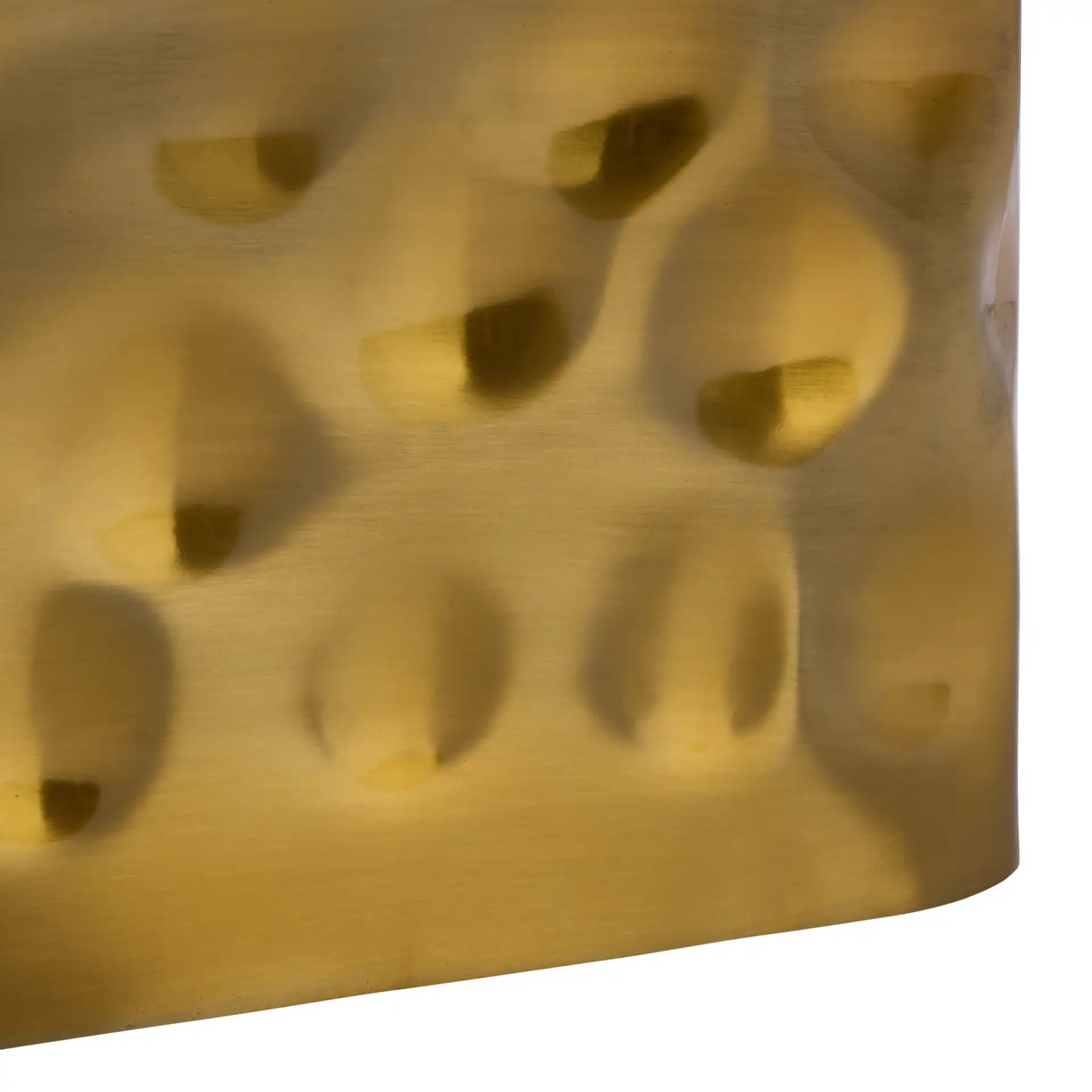 Janalee Steel Square Coffee Table in Champagne, detail view