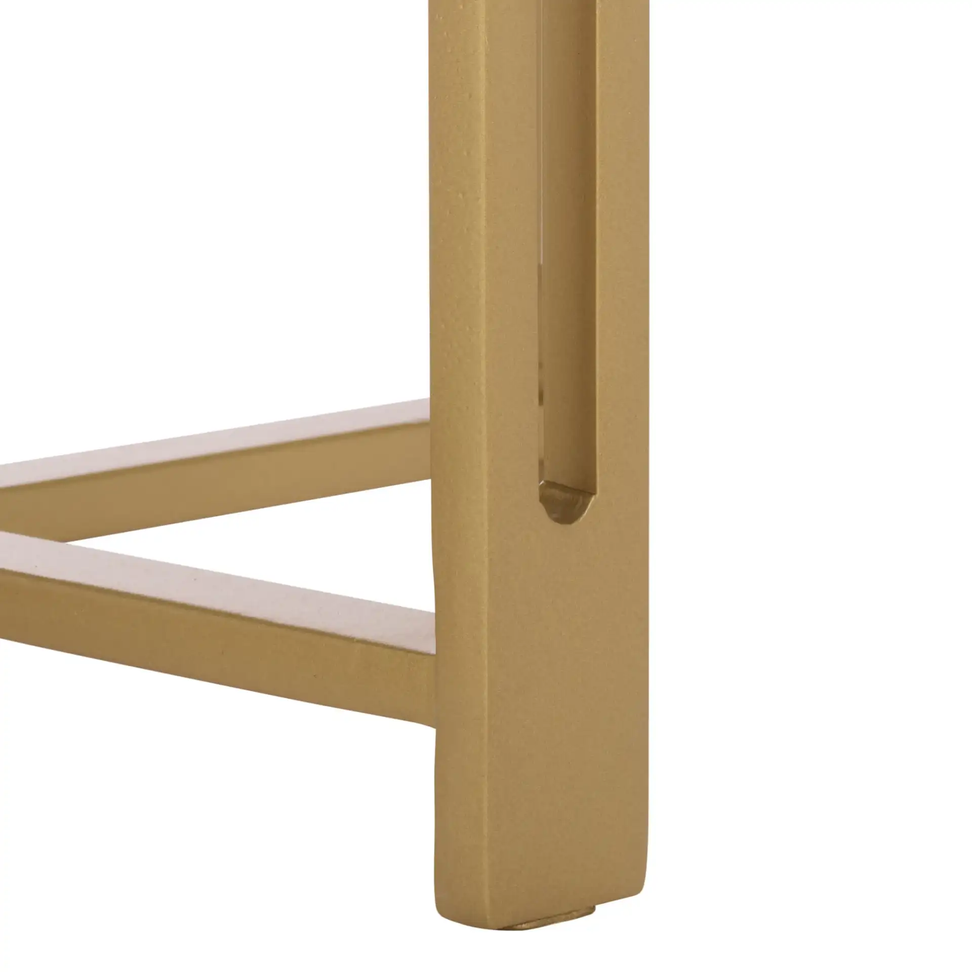 Levitt Cast Glass Top Accent Table in Brass / Clear, detail view