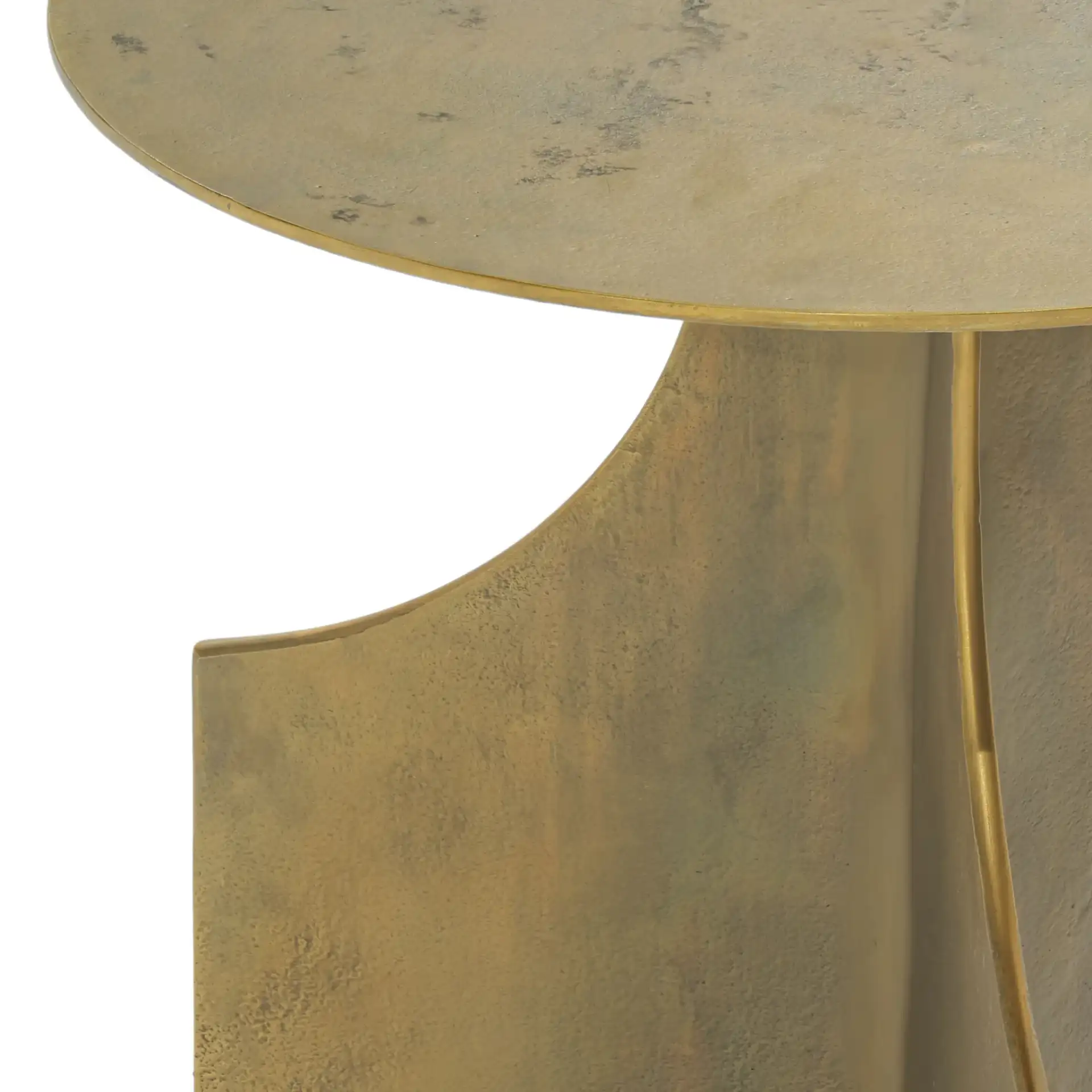 Starbrielle Metal Accent Table in Antique Brass in a styled room