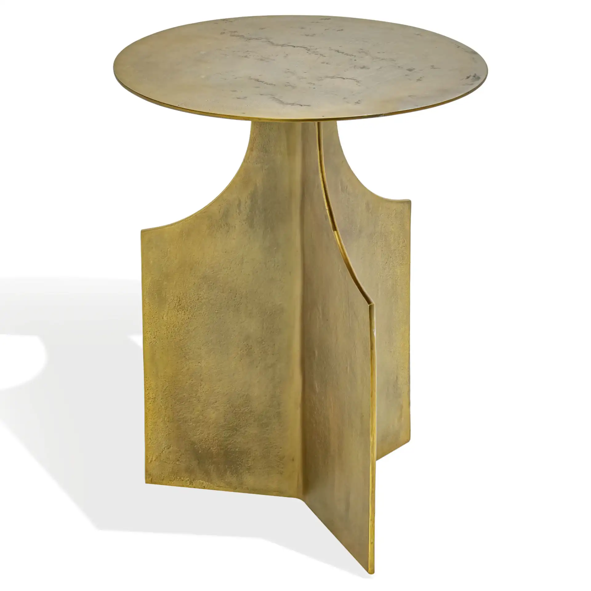 Starbrielle Metal Accent Table in Antique Brass, detail view