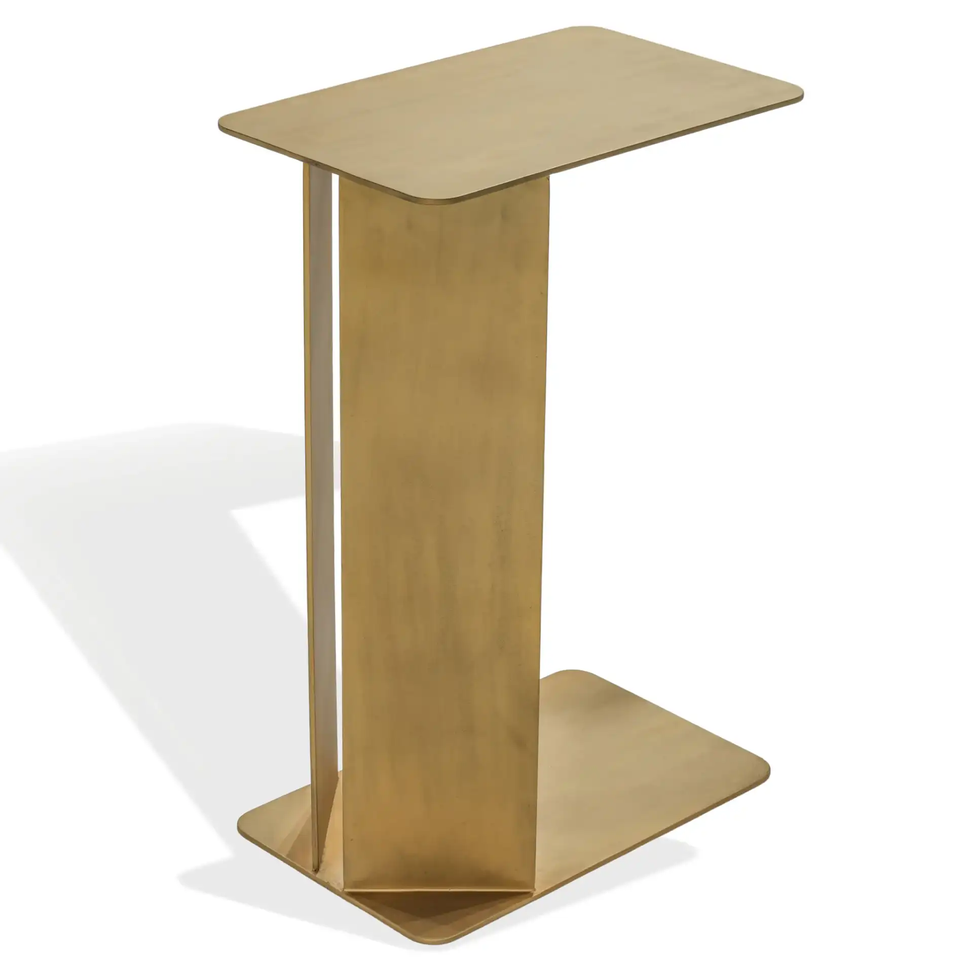 Ortiz Metal Accent Table in Antique Brass, detail view