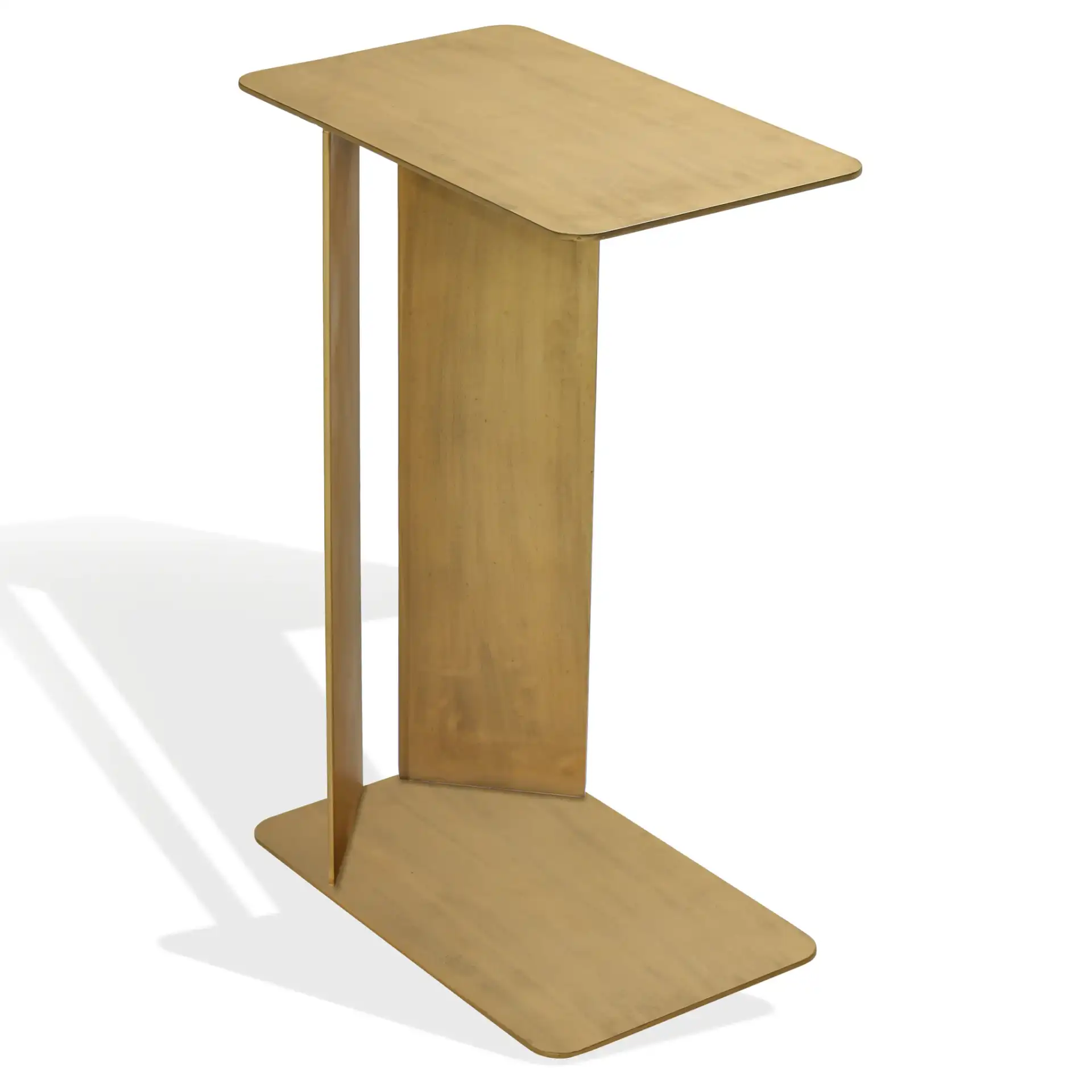 Ortiz Metal Accent Table in Antique Brass, detail view