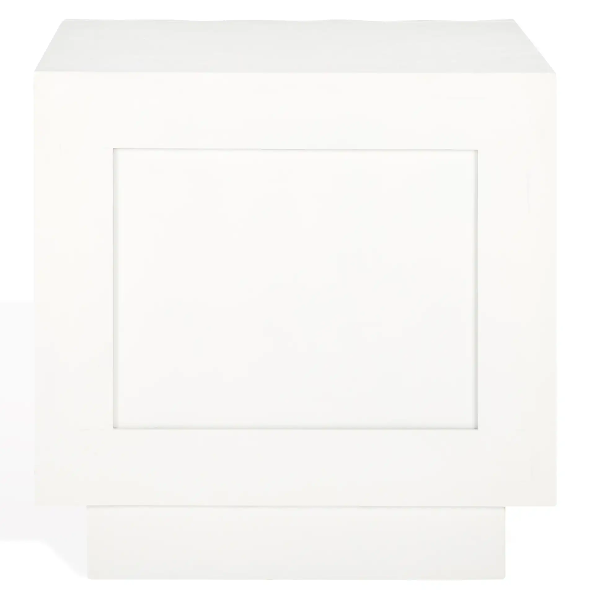 Woodworth Two-Drawer Nightstand in White, detail view