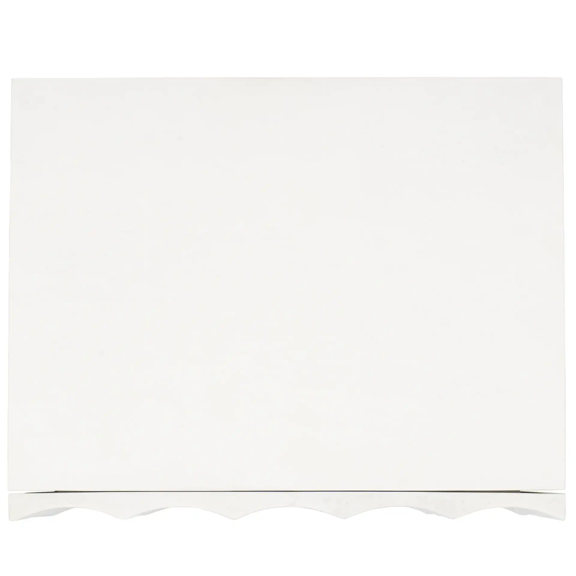 Woodworth Two-Drawer Nightstand in White, detail view
