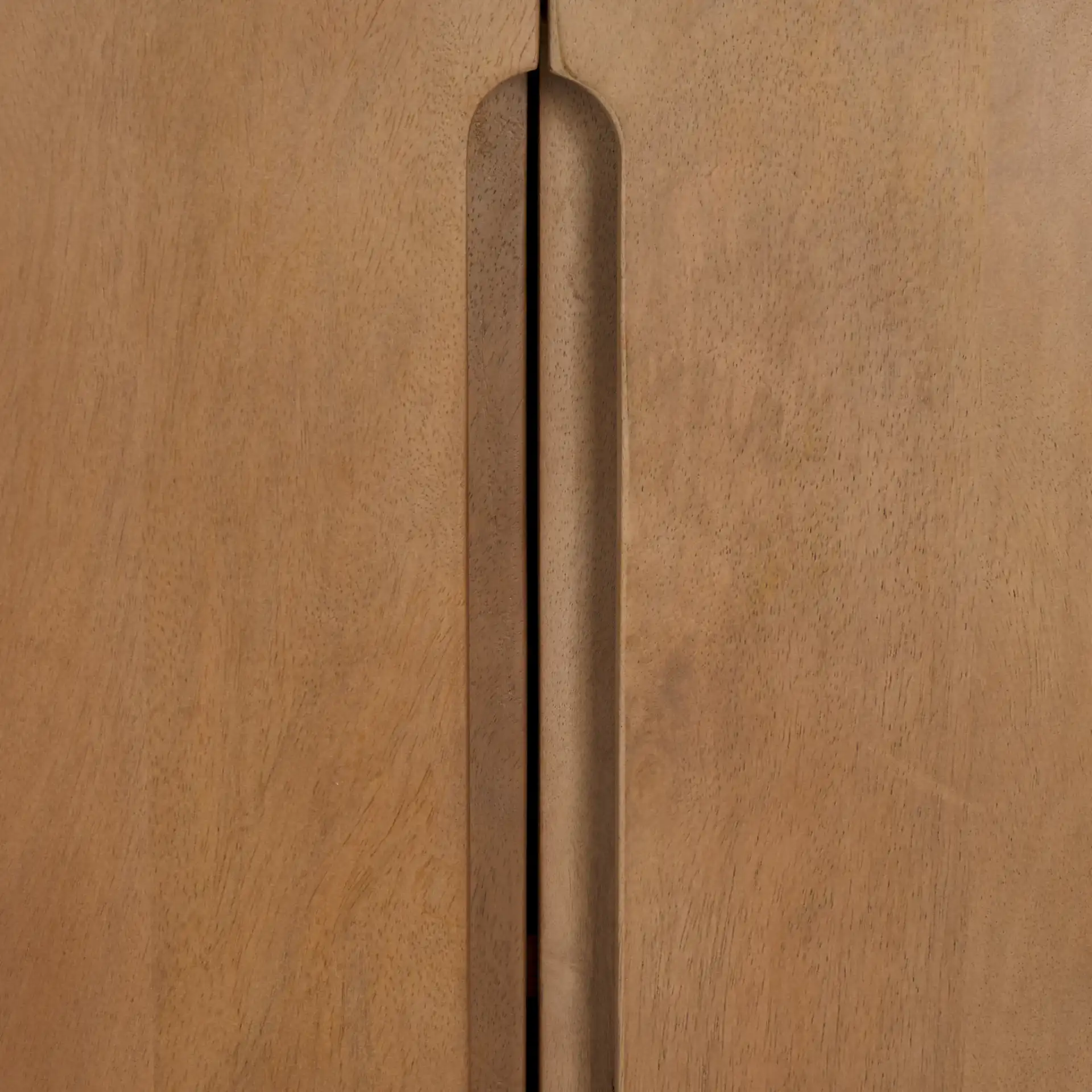 Tuckerman Four-Door Wood Sideboard in Natural in a styled room