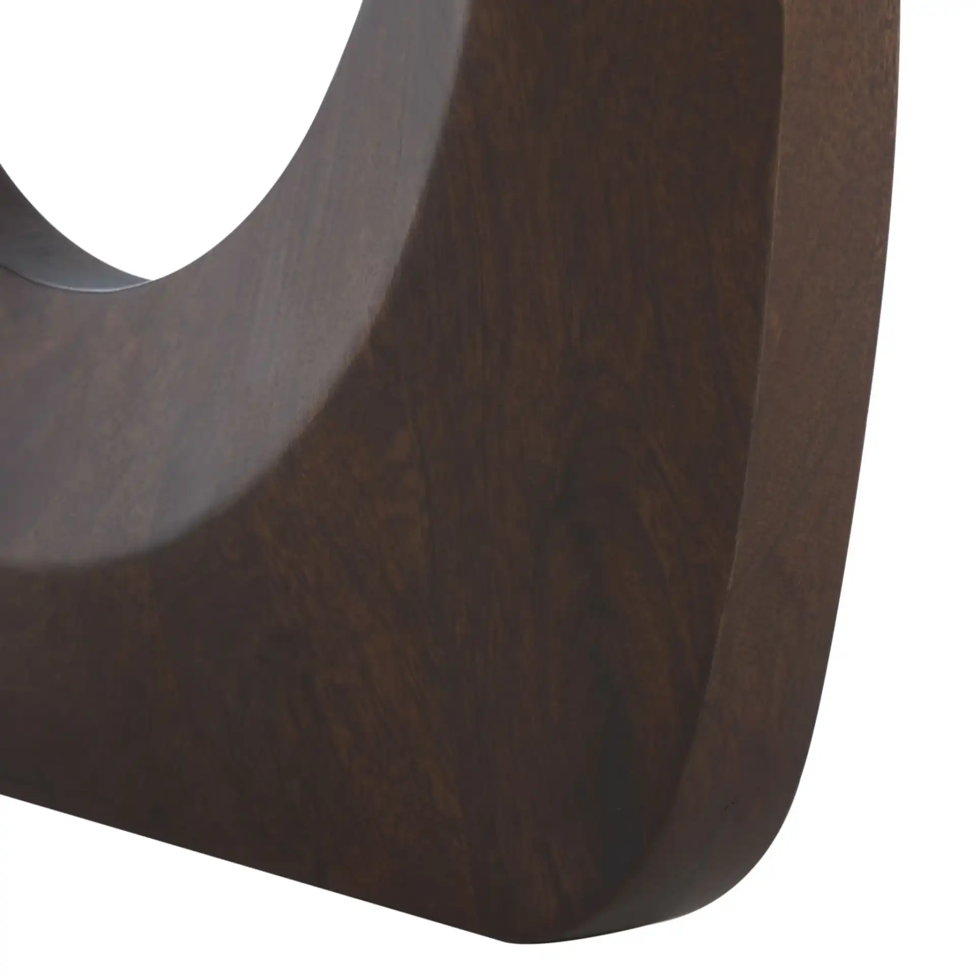 Cassiette Wood Coffee Table in Walnut, detail view