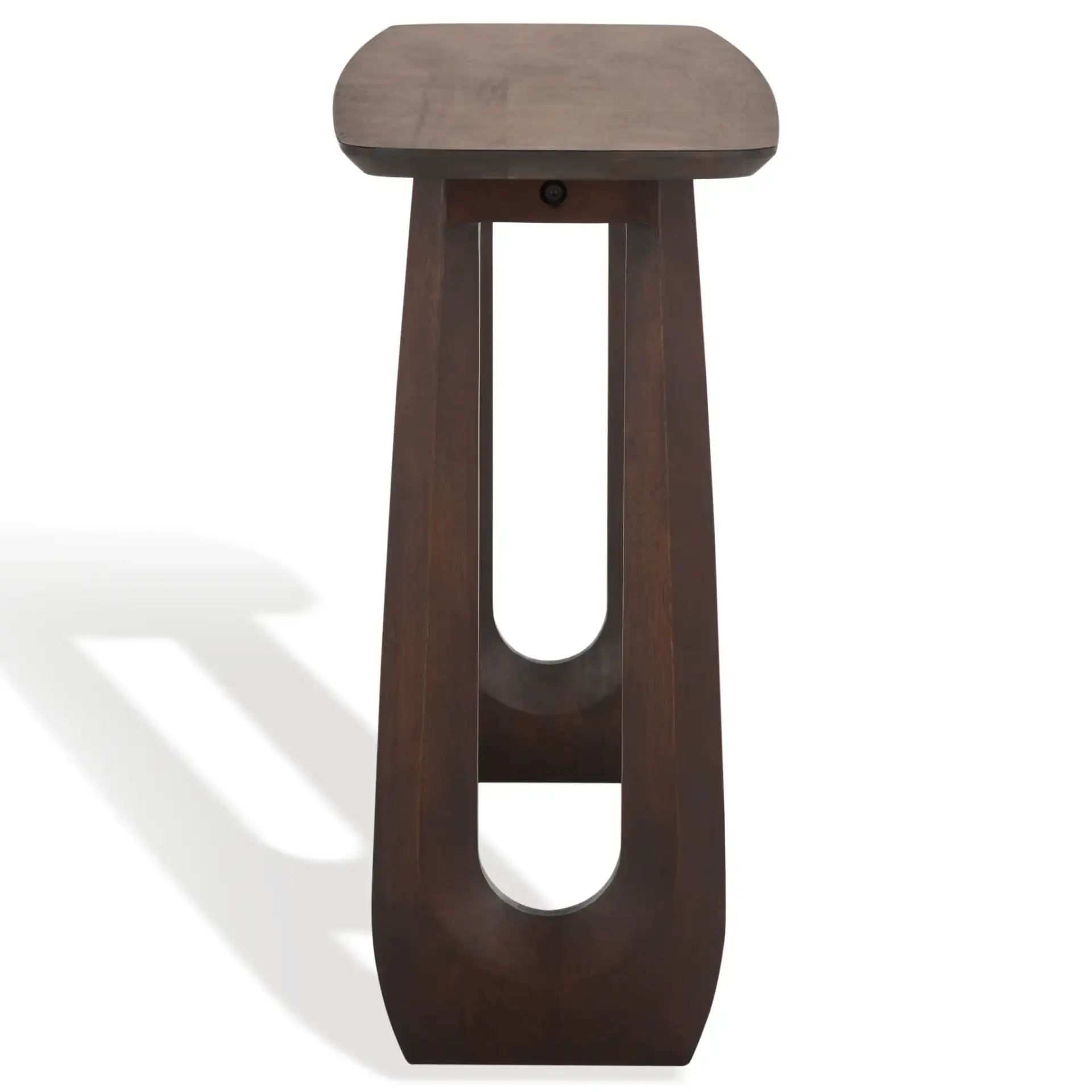 Cassiette Wood Console Table in Walnut, detail view